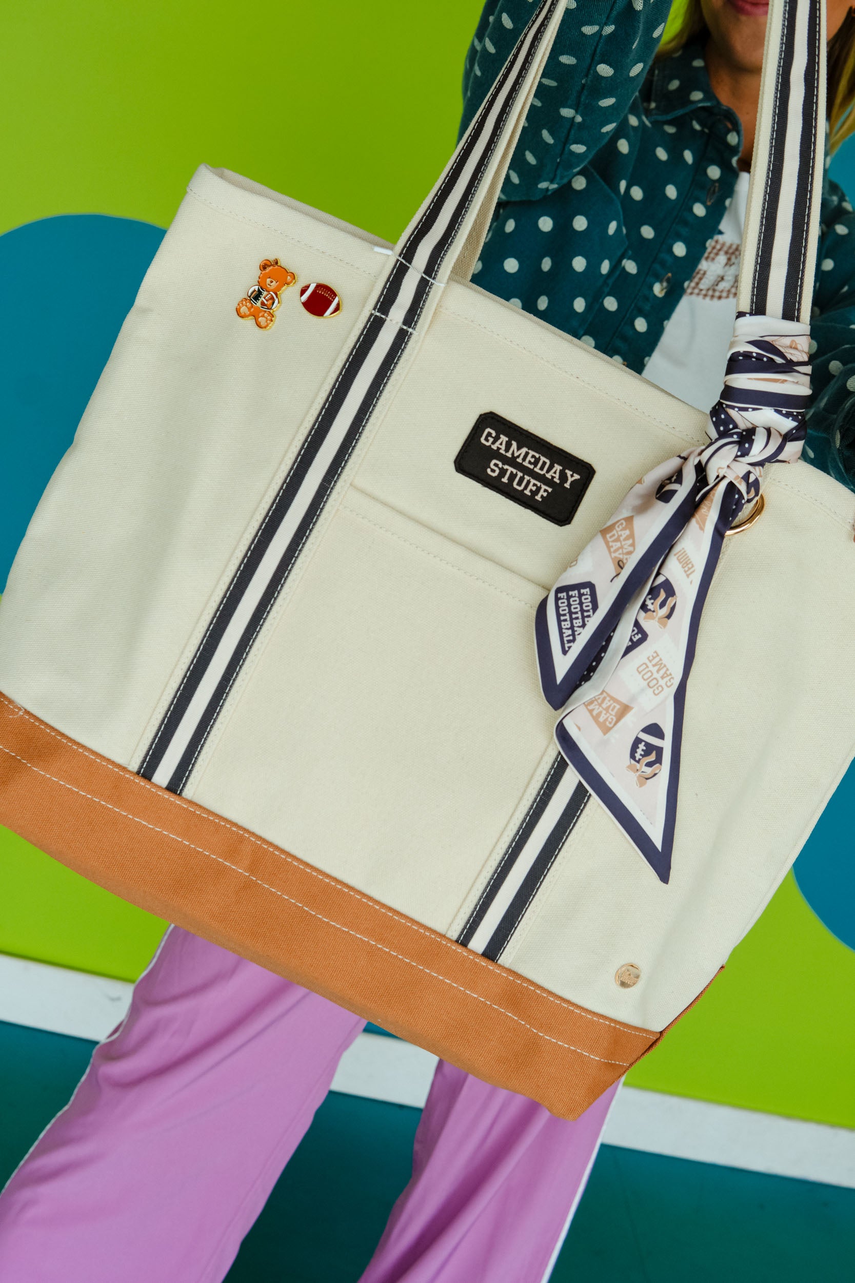 Huddle Up Canvas Tote Bag - Natural