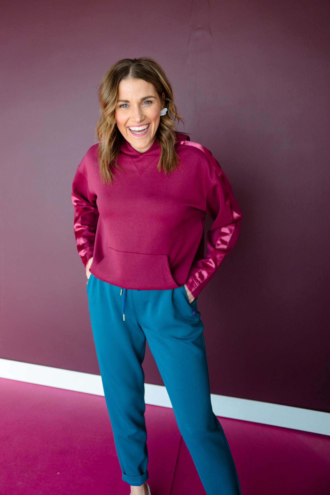 Raquel Hooded Sweatshirt - Plum