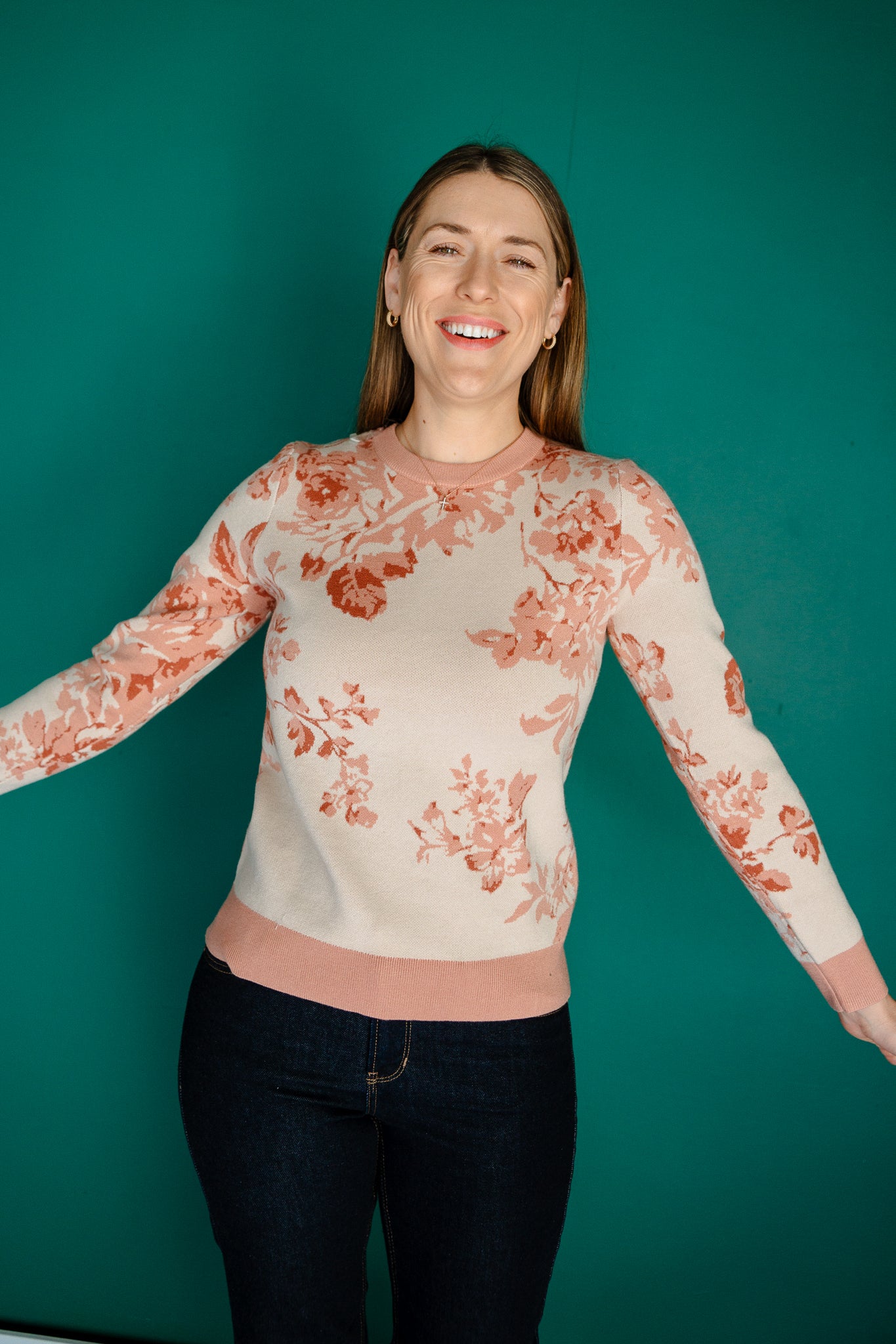 Holland Floral Sweater - Rosewood