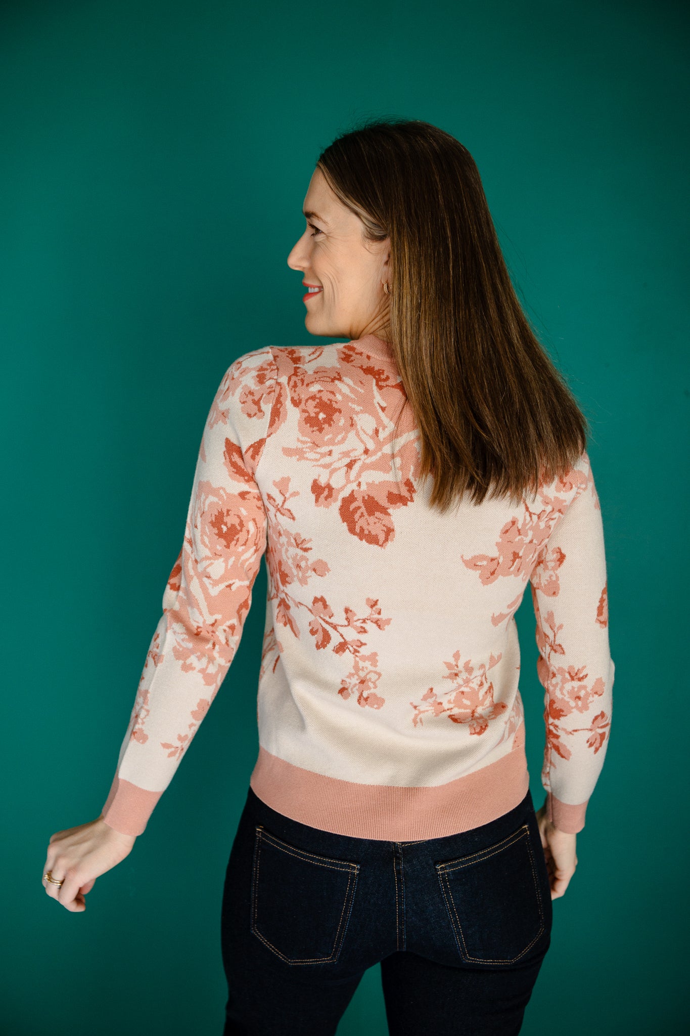 Holland Floral Sweater - Rosewood
