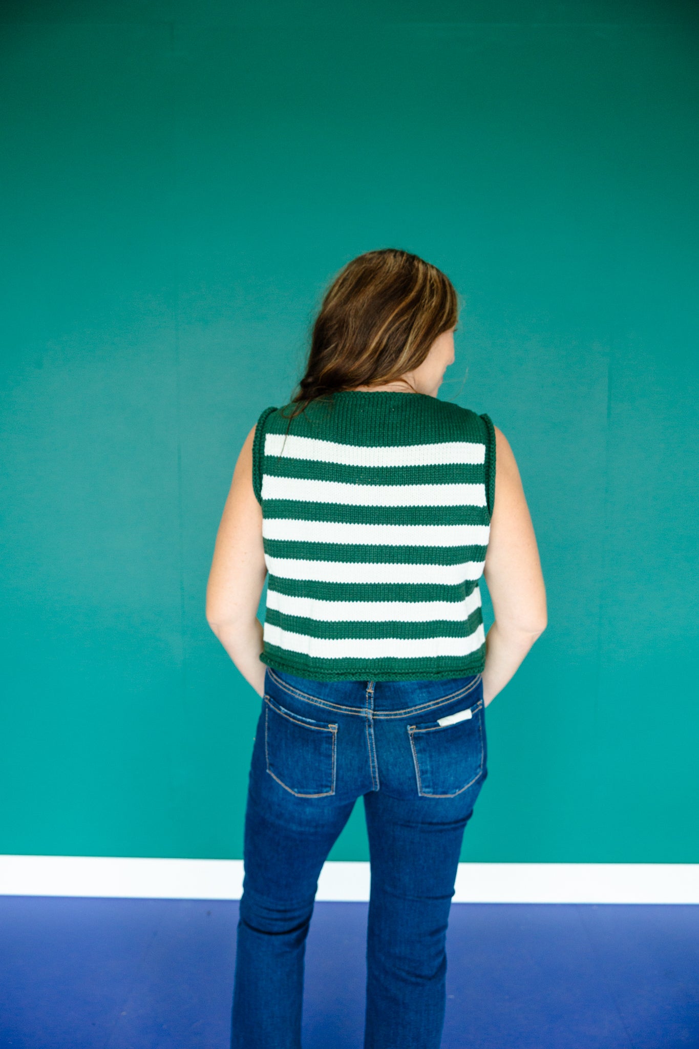 Heidi Striped Sweater Vest