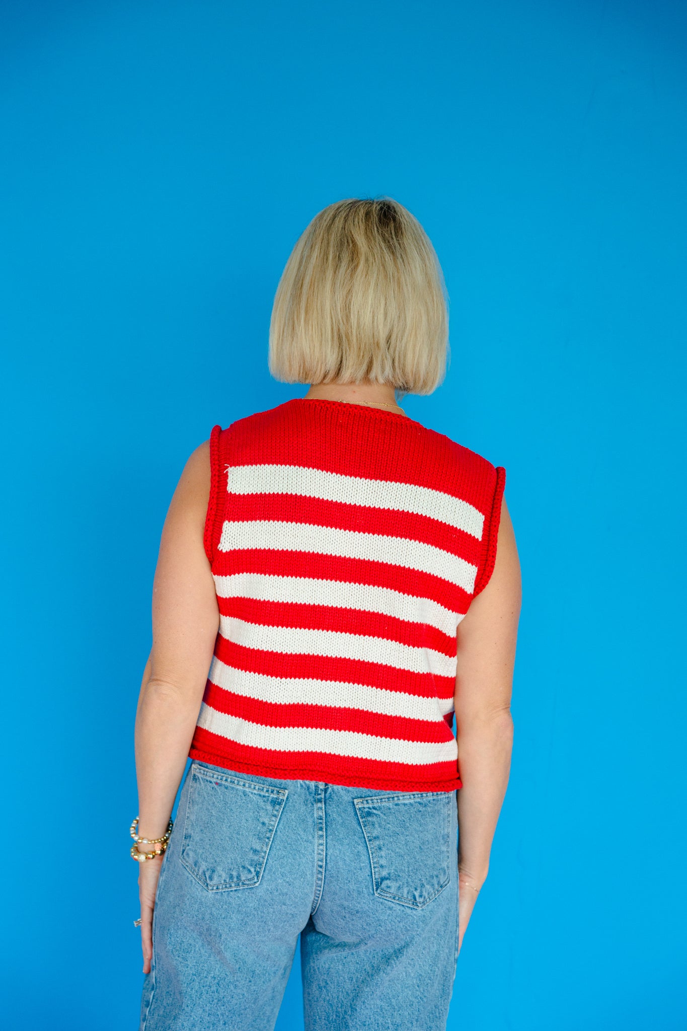 Heidi Striped Sweater Vest