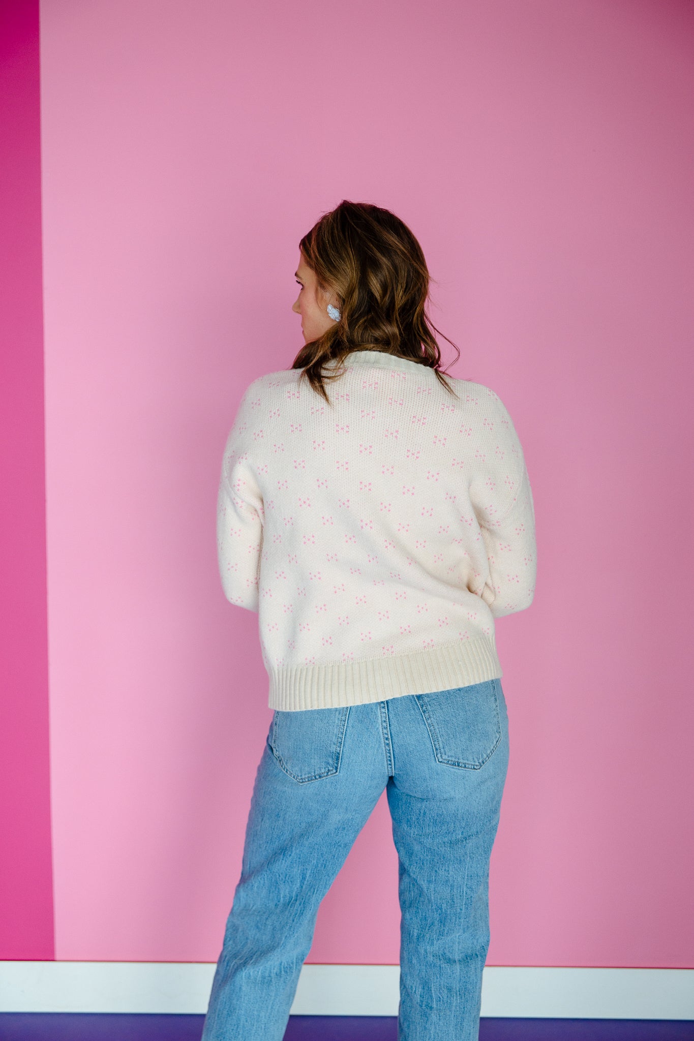 Carsyn Button Up Cardigan - Pink Beige + Rose