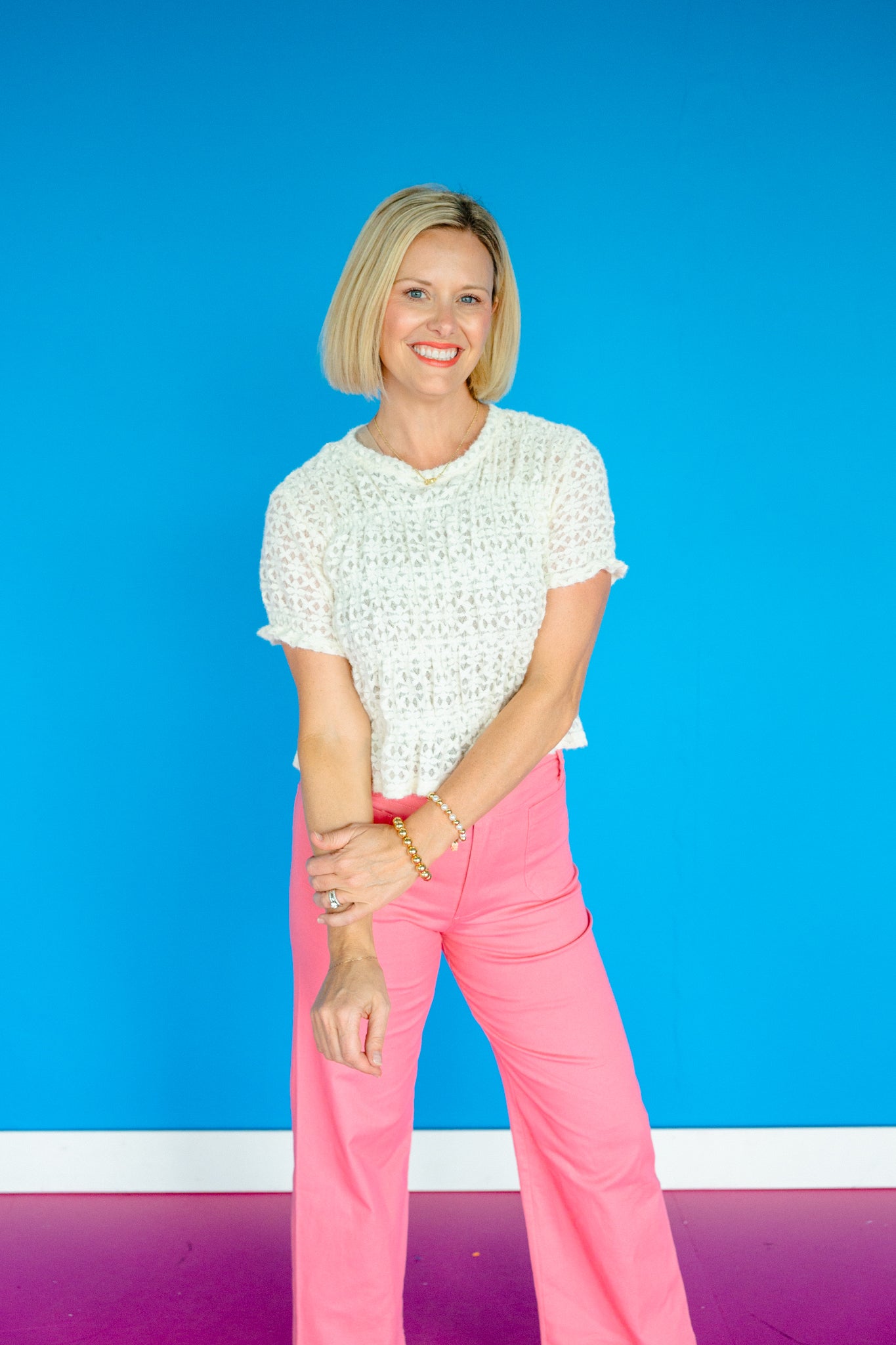 Alyson Lace Top - Cream