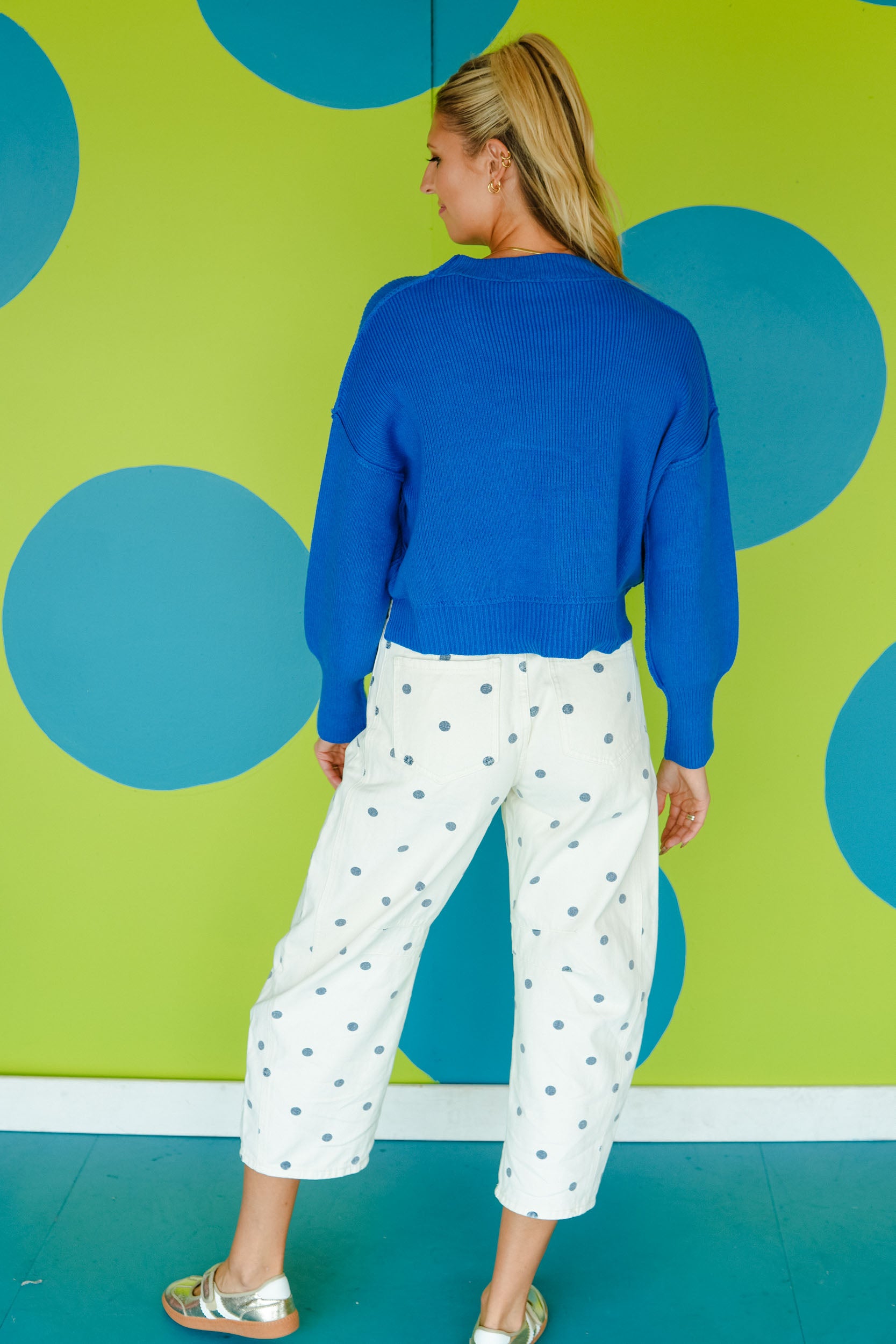 Kim Boxy Sweater - Bright Blue