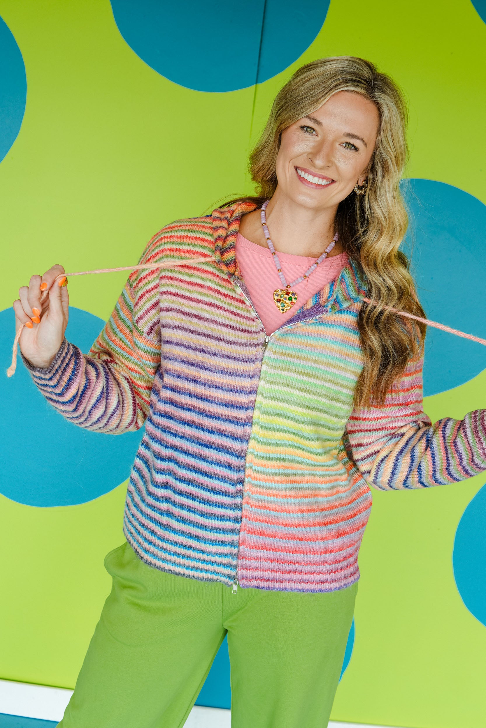 Rainbow Riot Zip Up Sweater - Rainbow