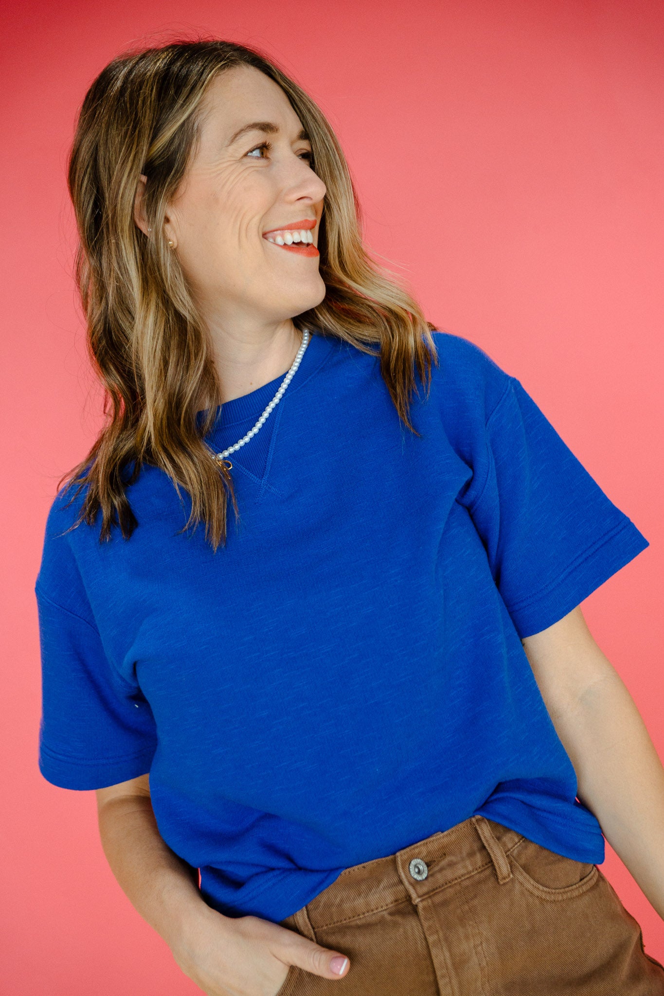 Irene Short Sleeve Sweatshirt - Heliotrope