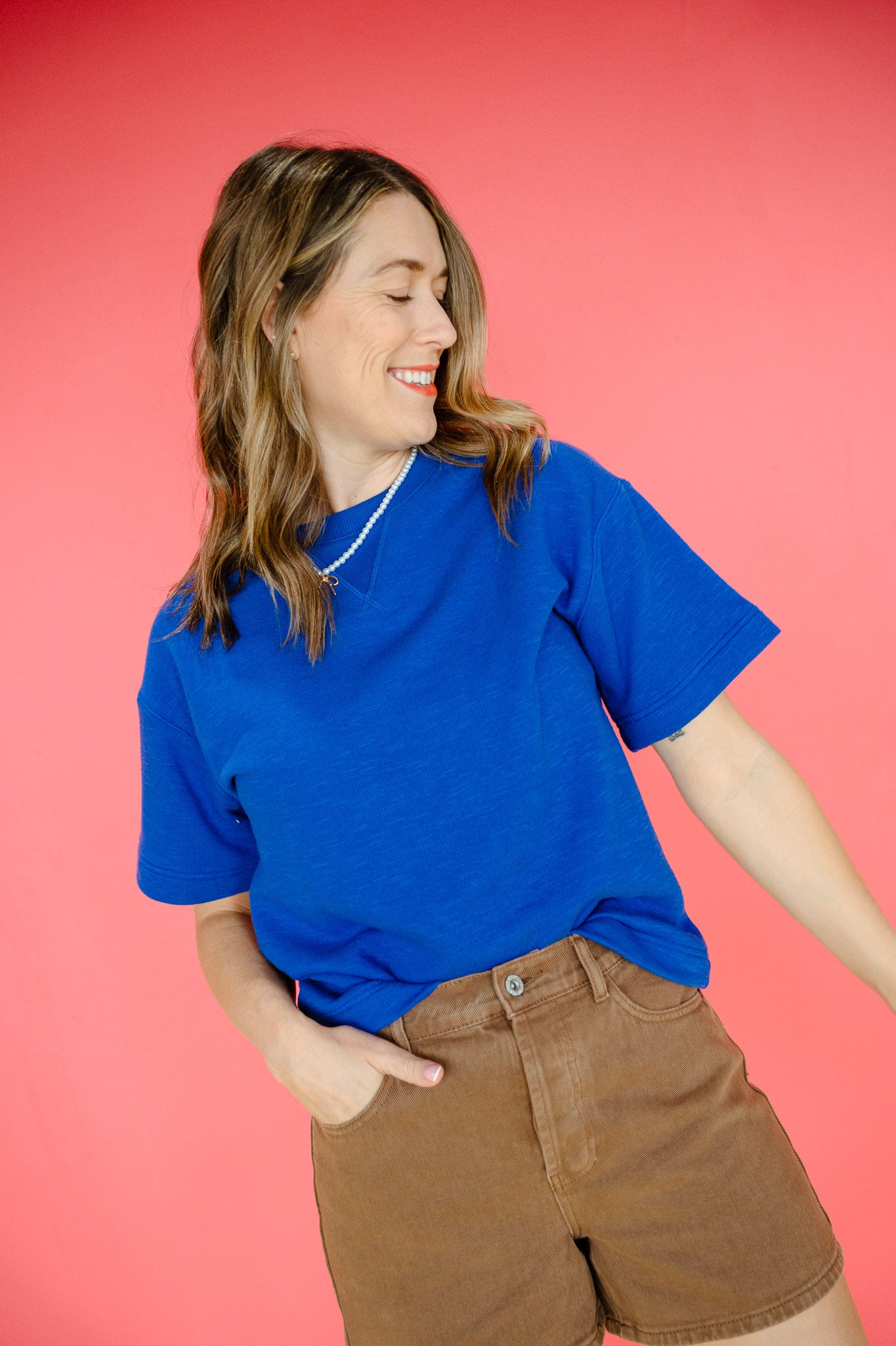Irene Short Sleeve Sweatshirt - Heliotrope