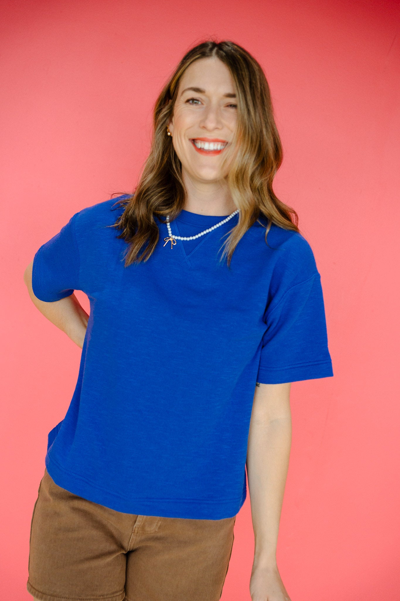 Irene Short Sleeve Sweatshirt - Heliotrope