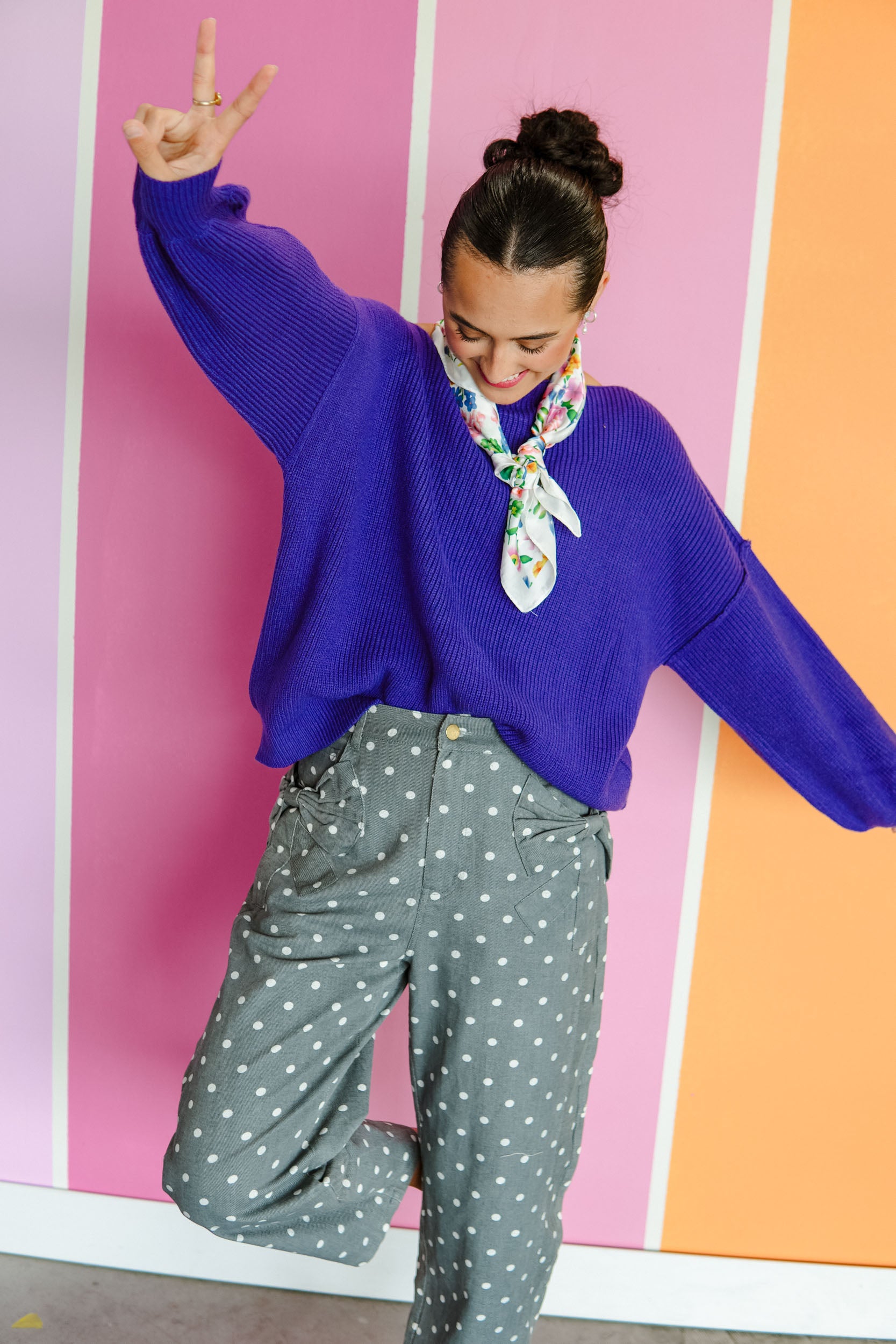 Anne Boat Neck Sweater - Dark Heliotrope