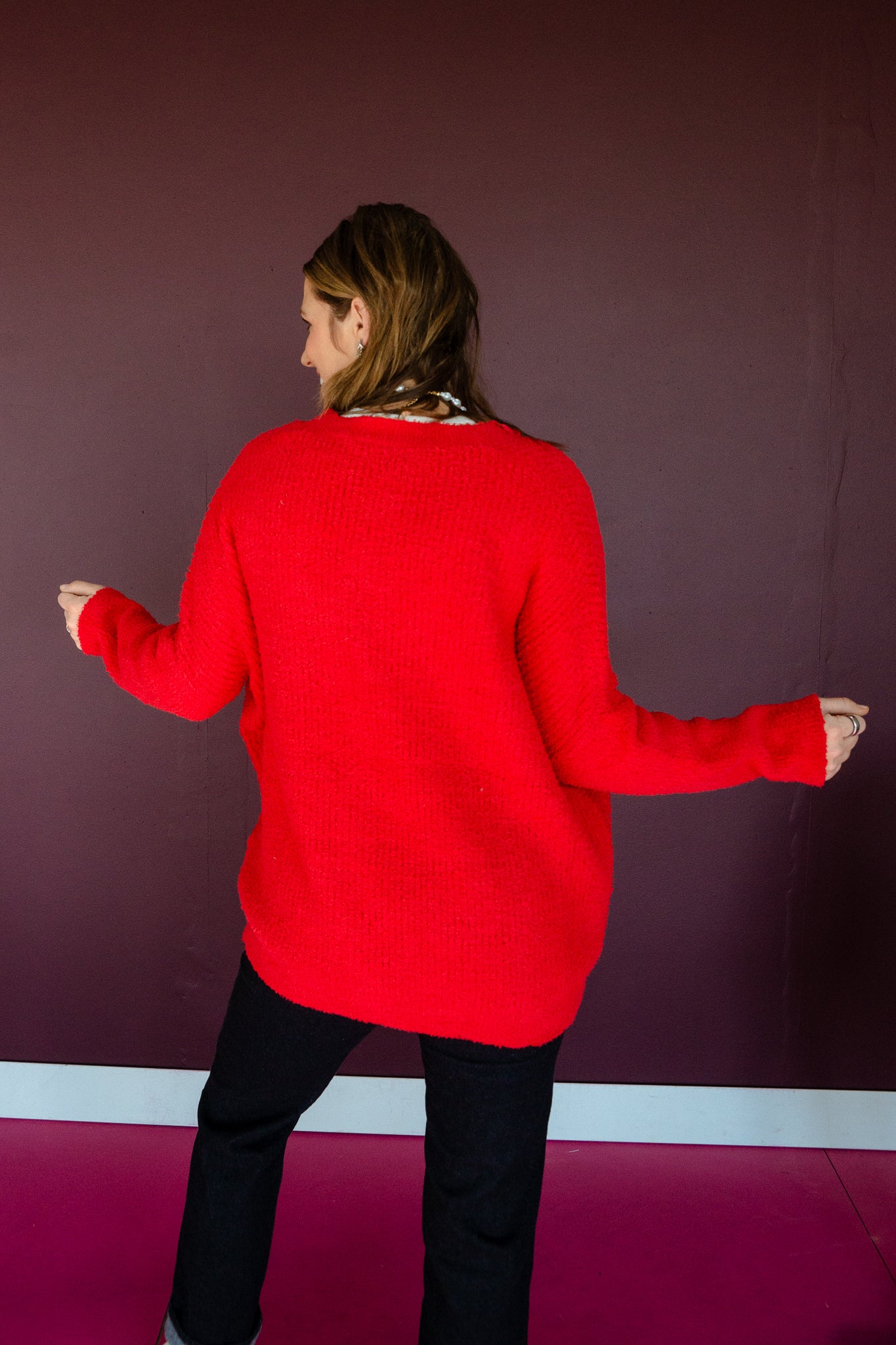 Tisha Cardigan - True Red