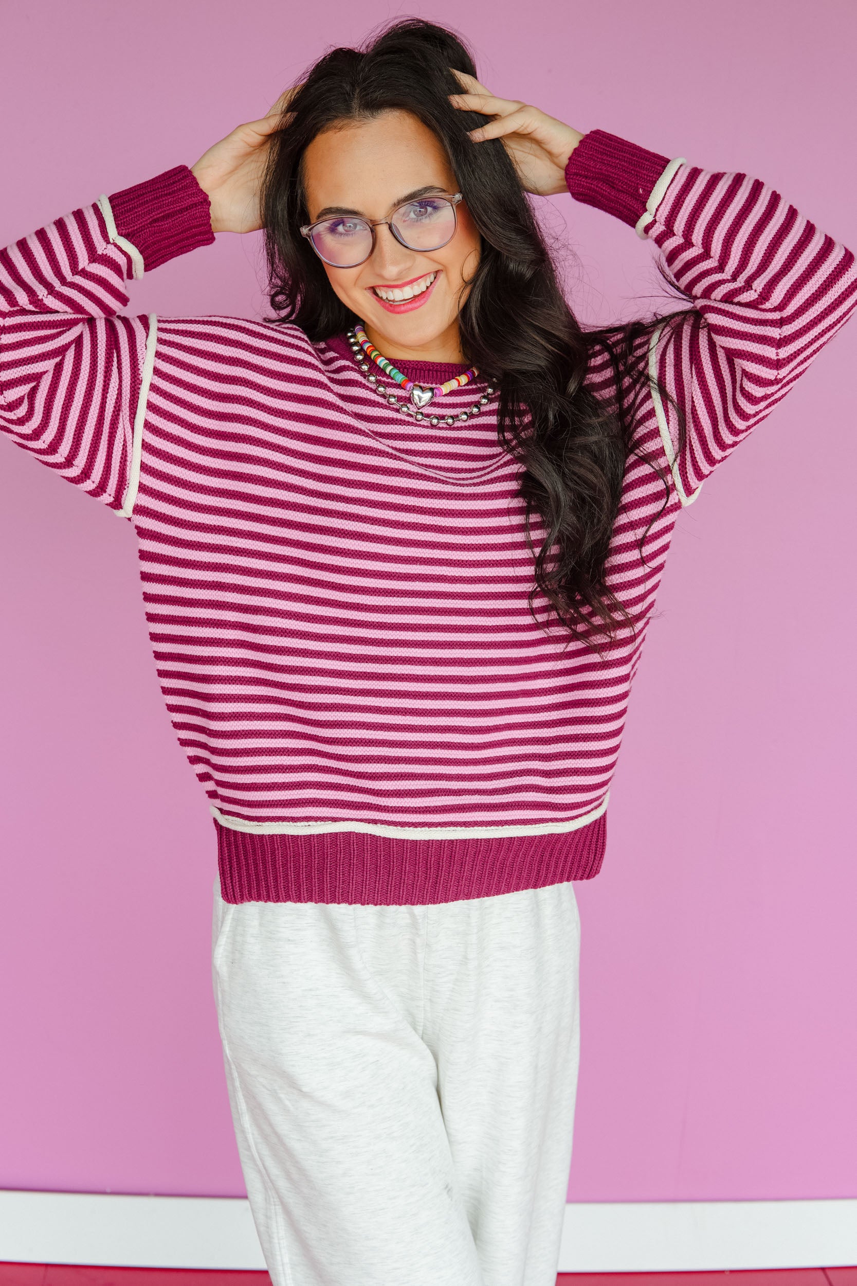 Zulu Striped Sweater - Clover and Plum