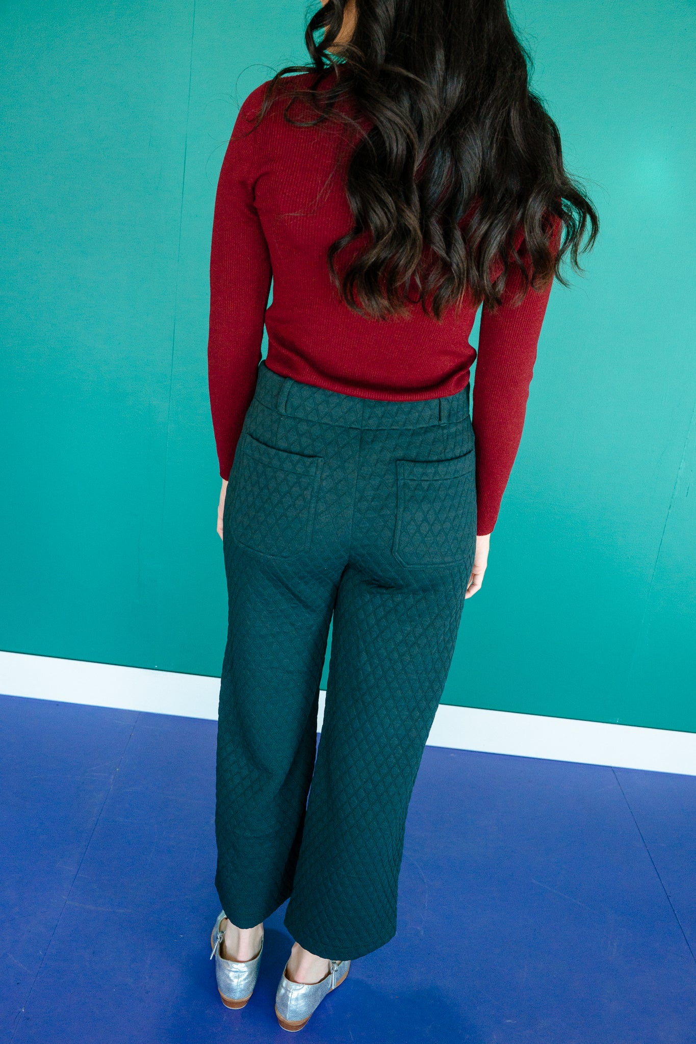 Shane Textured Pants - Dark Pine