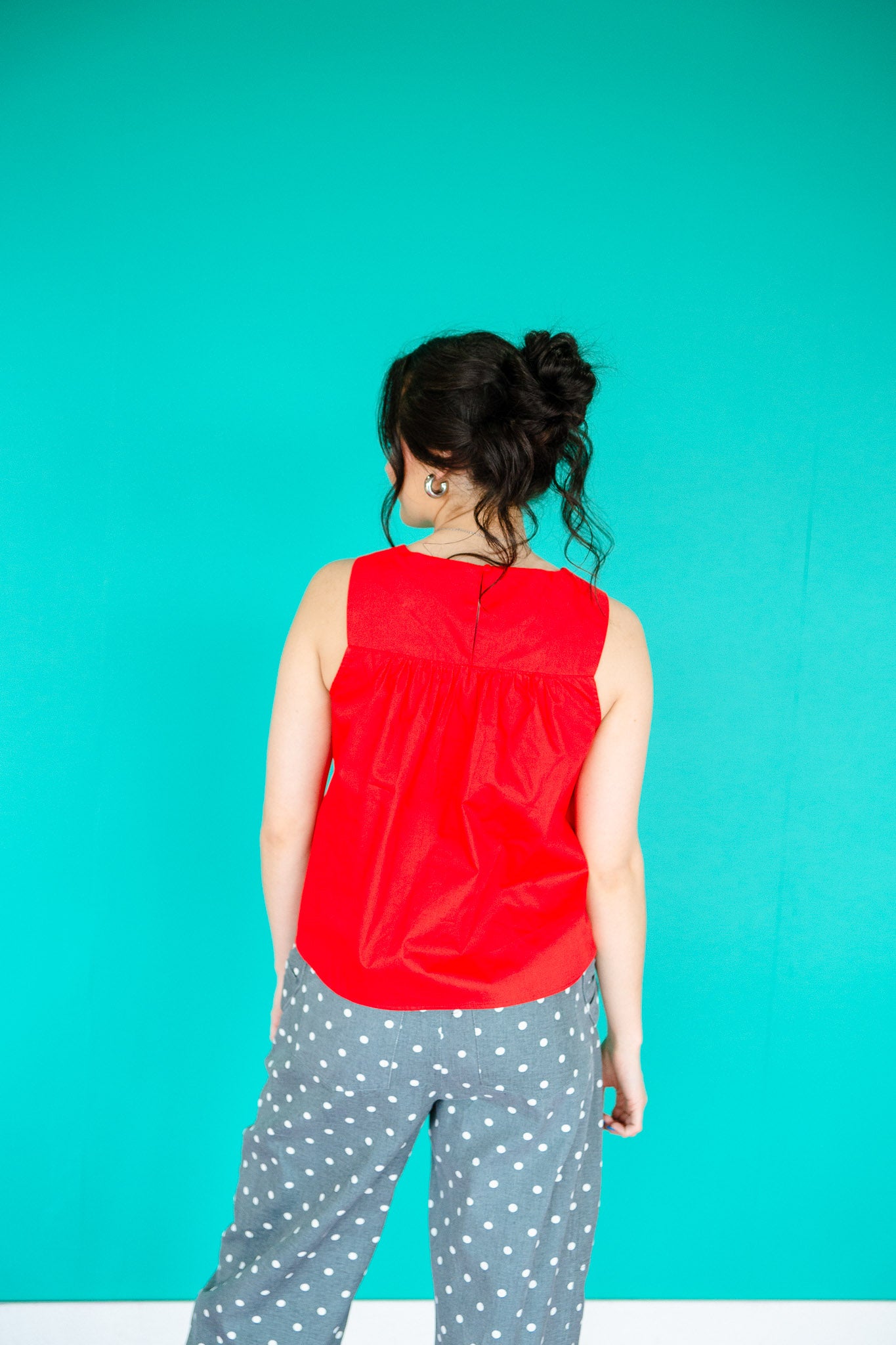 Avril Sleeveless Blouse - True Red