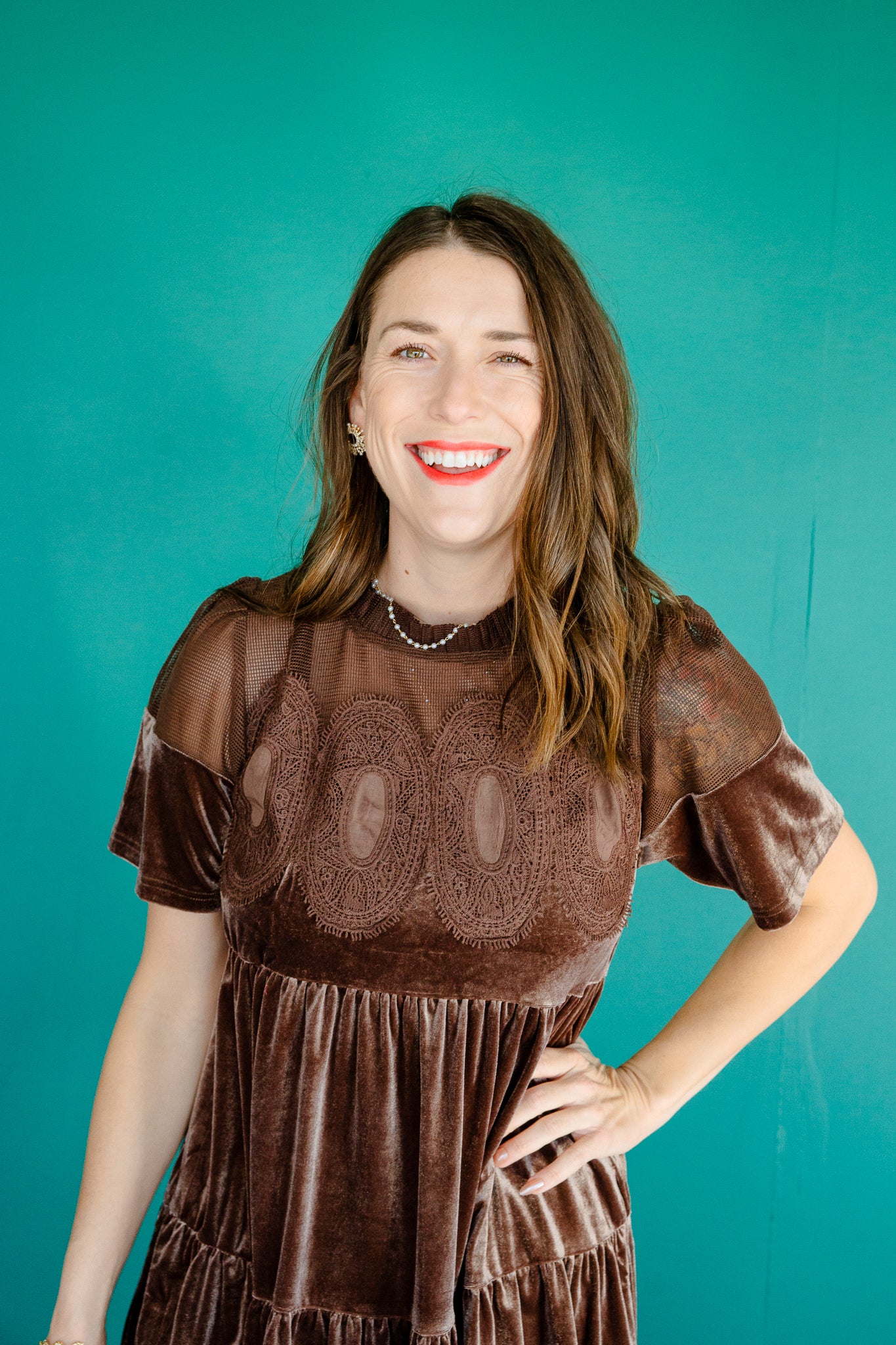 Lindsay Velvet Mini Dress