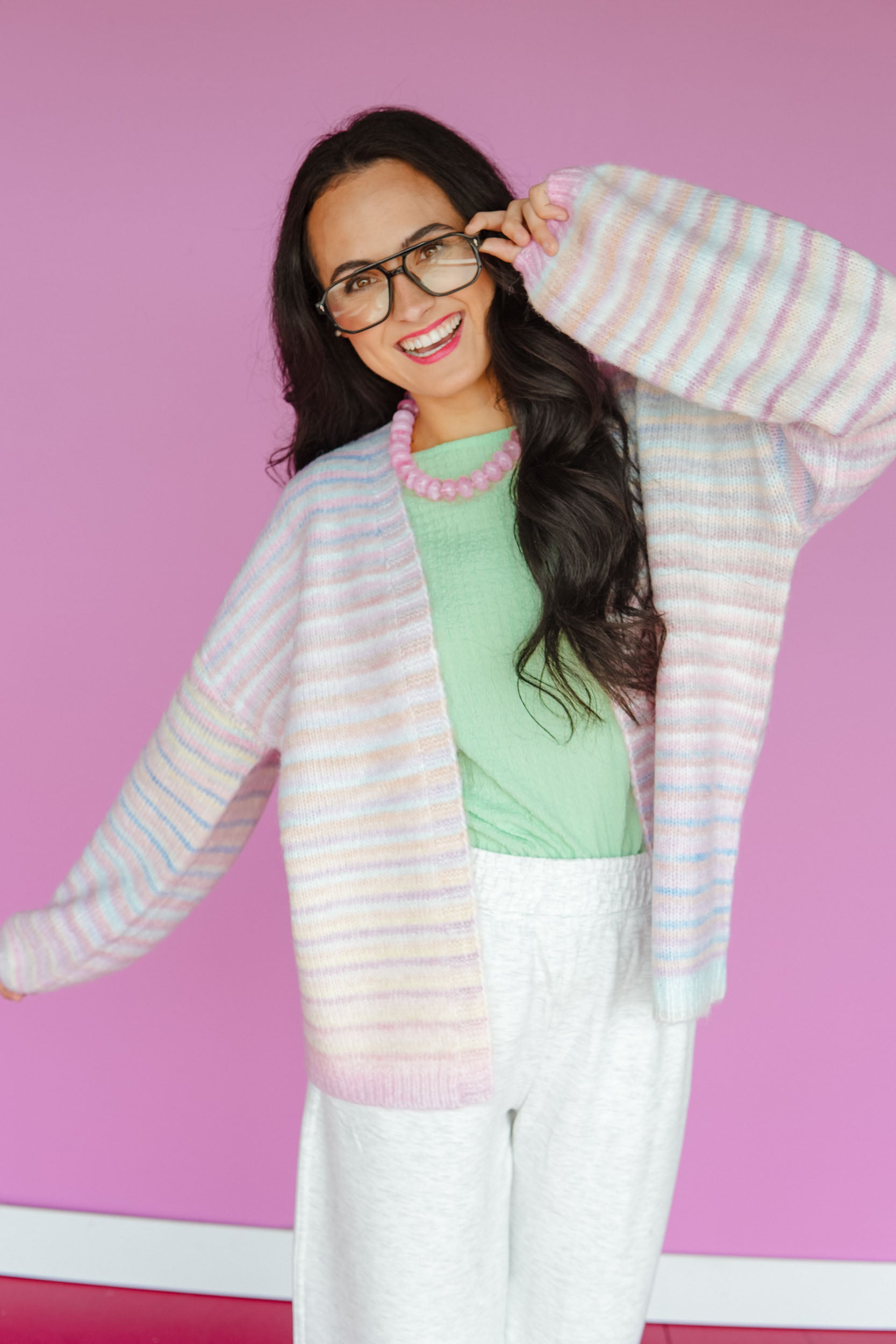 Rainbow Cloud Cardigan - Pastel