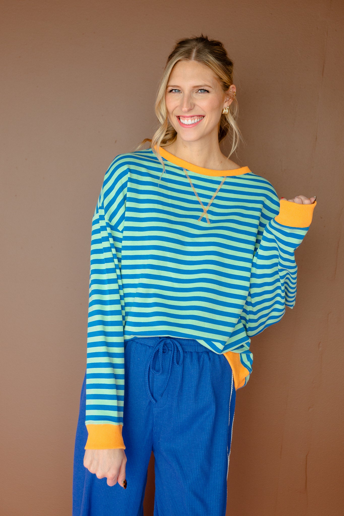 Codi Oversized Striped Top