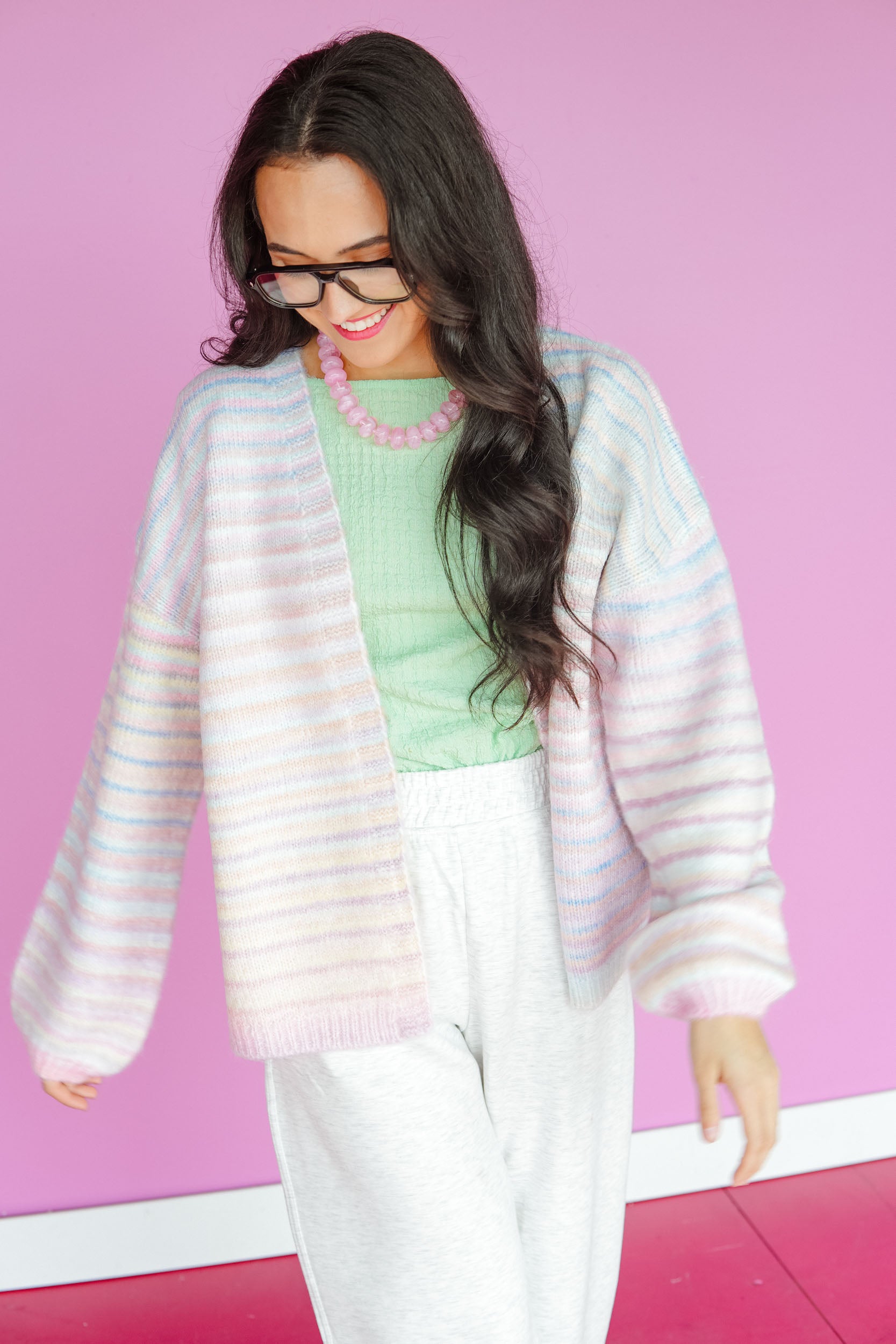 Rainbow Cloud Cardigan - Pastel