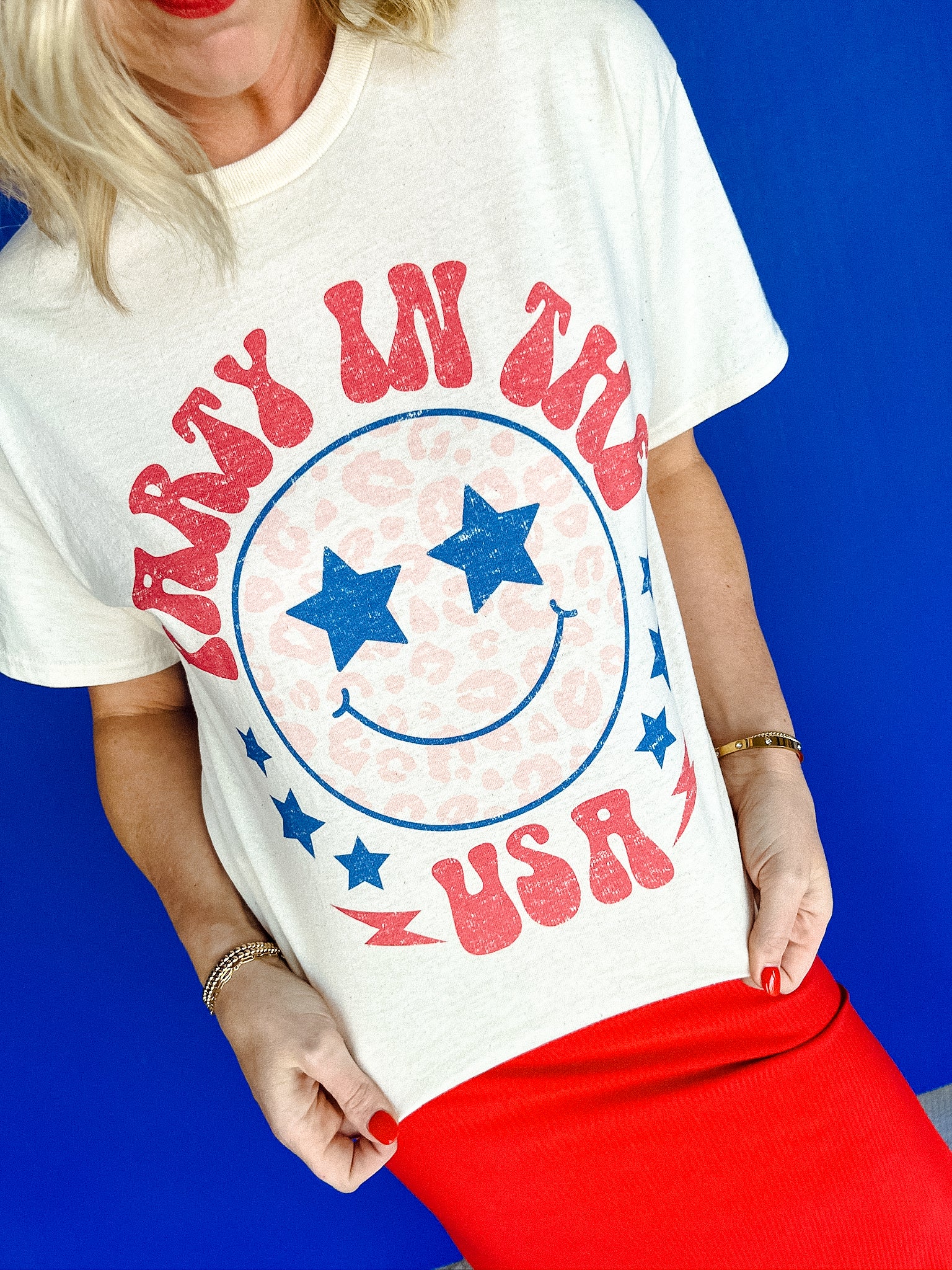 Party In The USA Tee - Cream