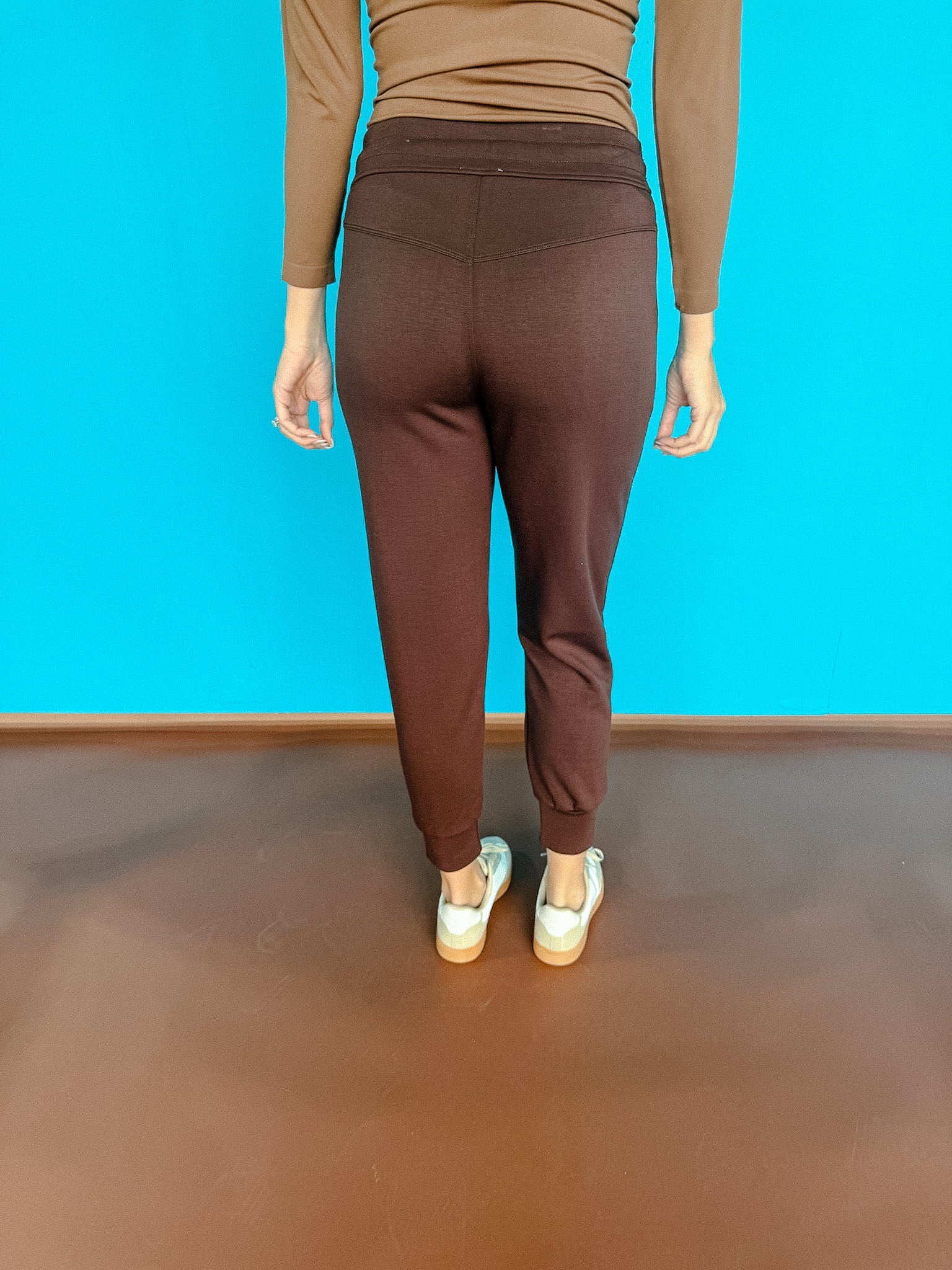 Ella Scuba Joggers - Dark Brown