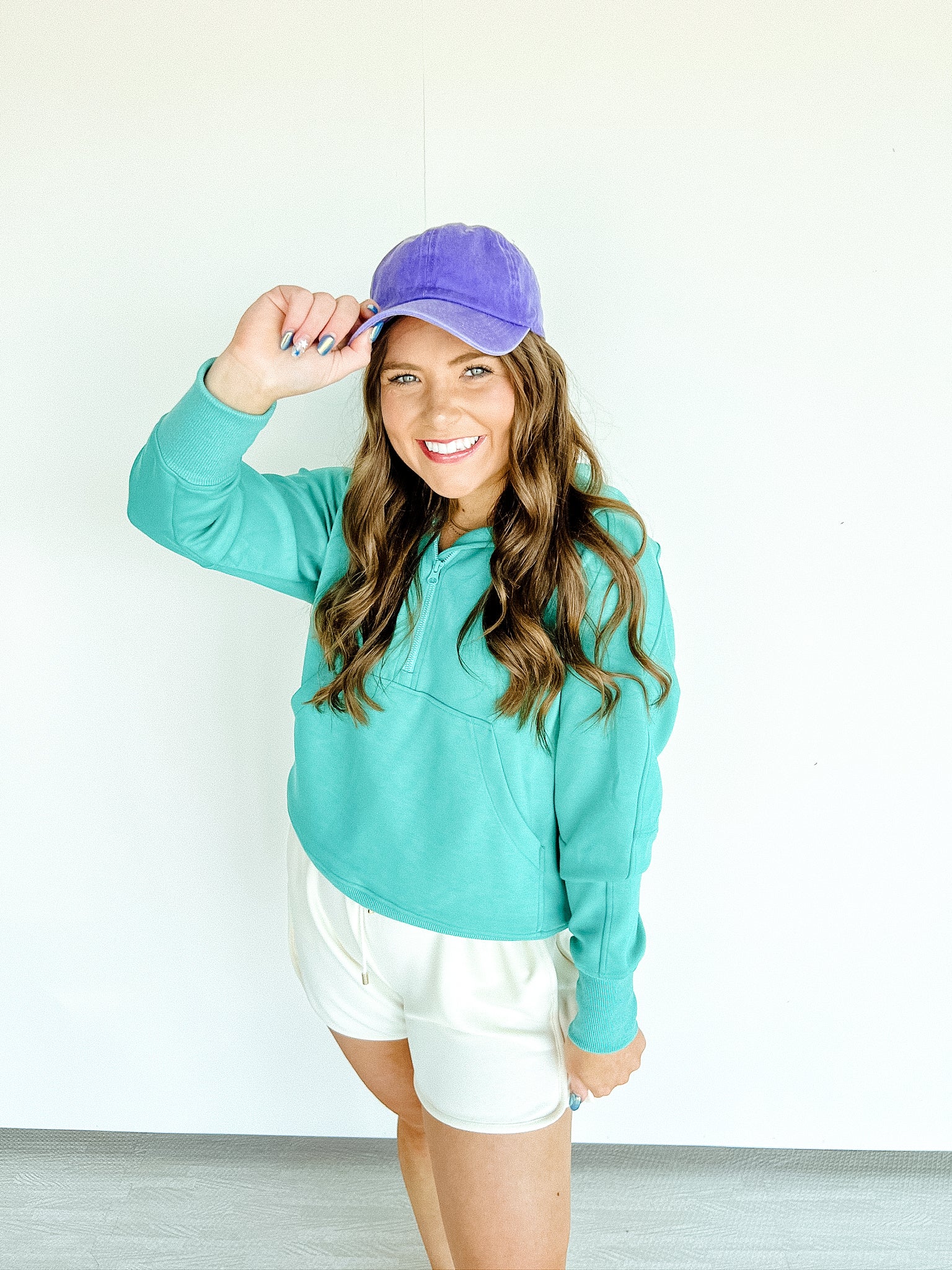 Get Moving Scuba Quarter Zip - Bright Jade