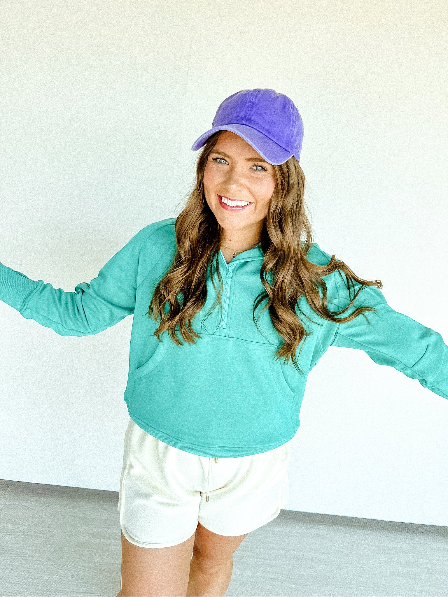 Get Moving Scuba Quarter Zip - Bright Jade