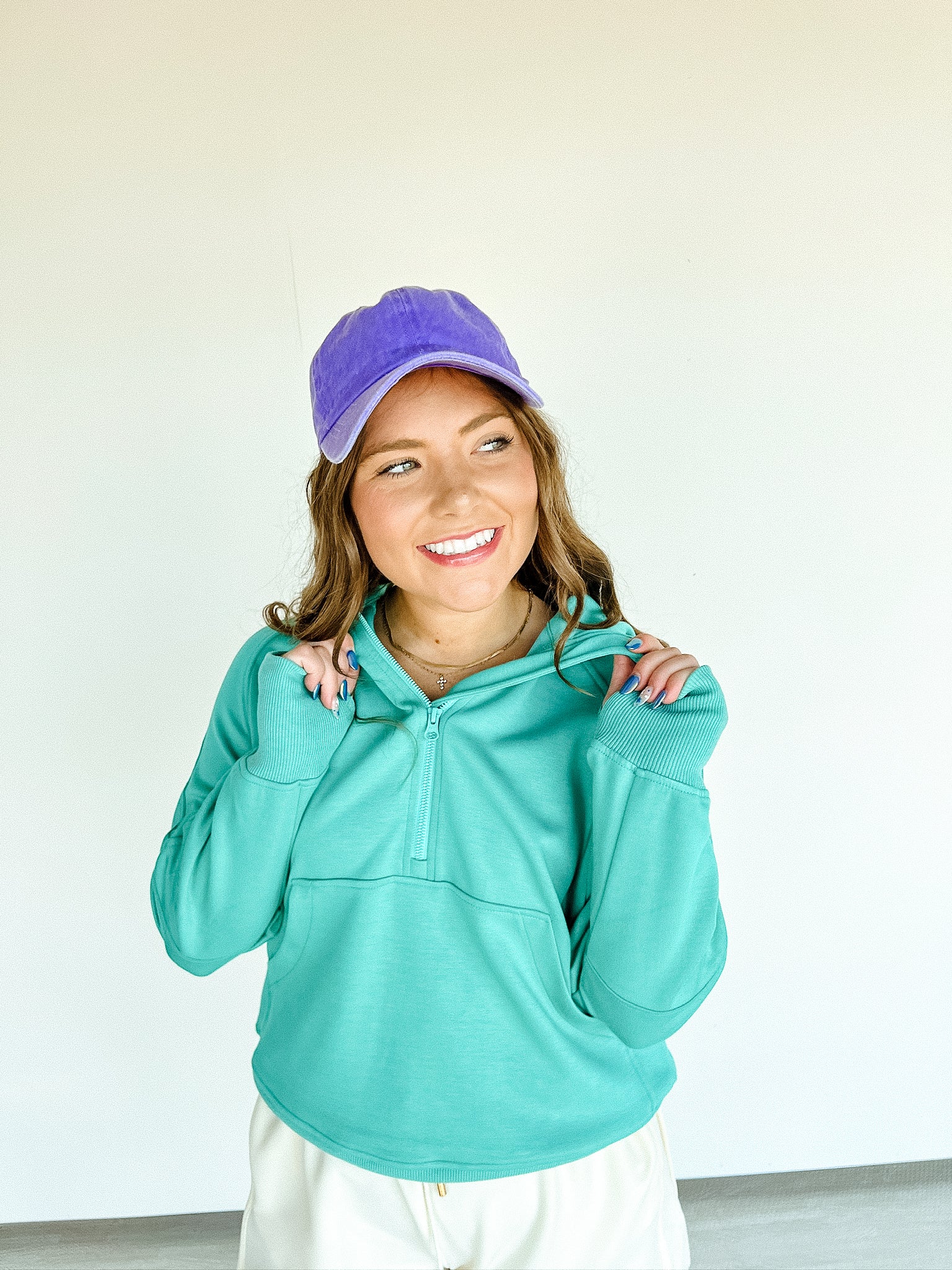 Get Moving Scuba Quarter Zip - Bright Jade