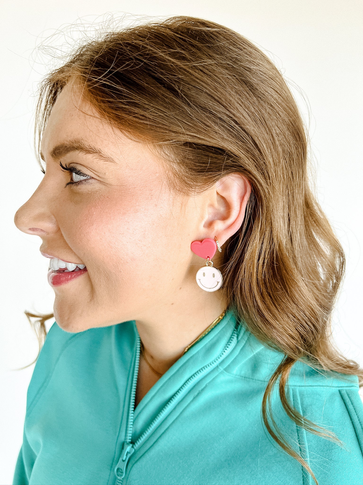 Nala Earrings - Salmon/Flamingo/Gold