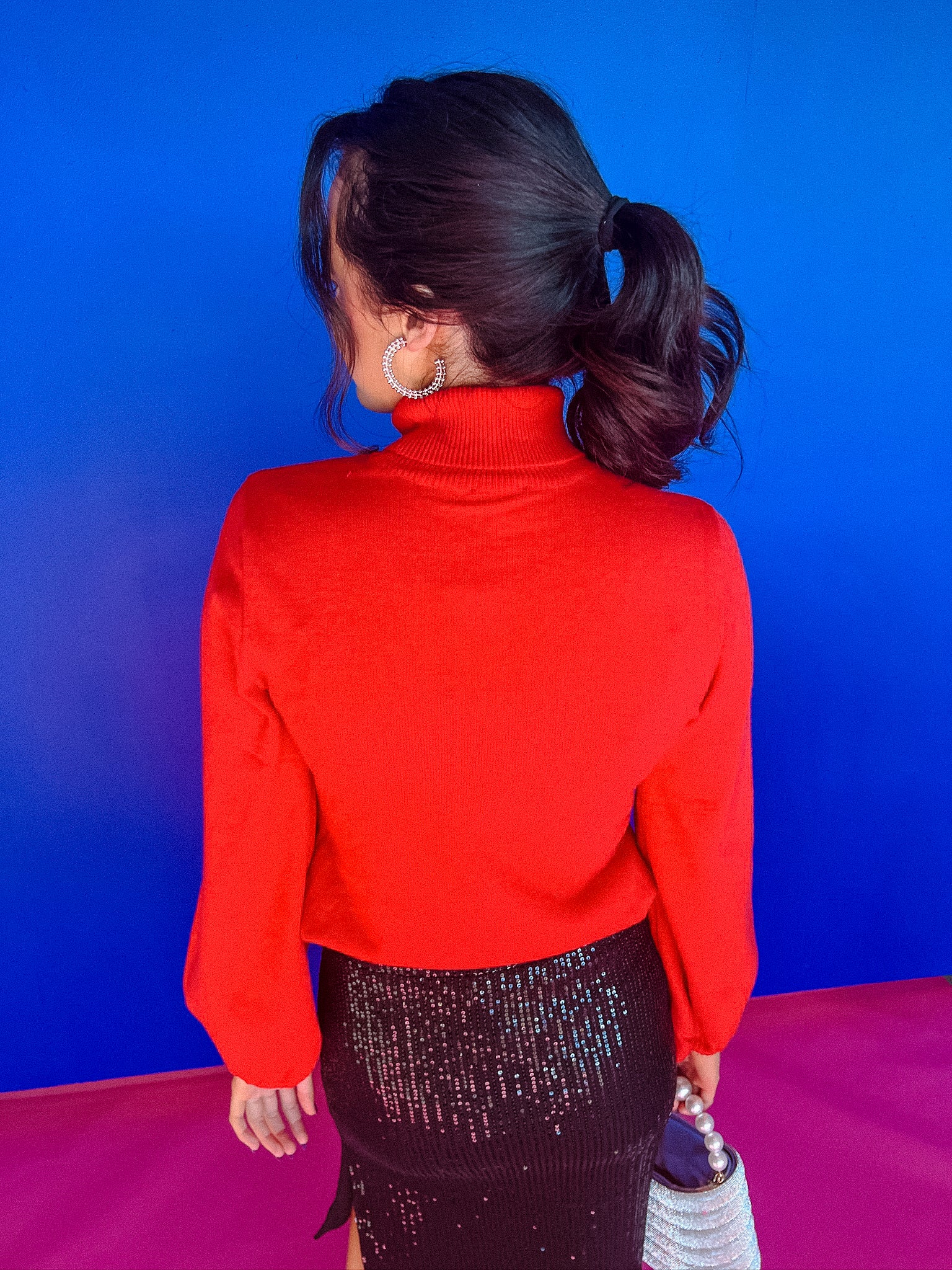 Joy Turtleneck Sweater - True Red