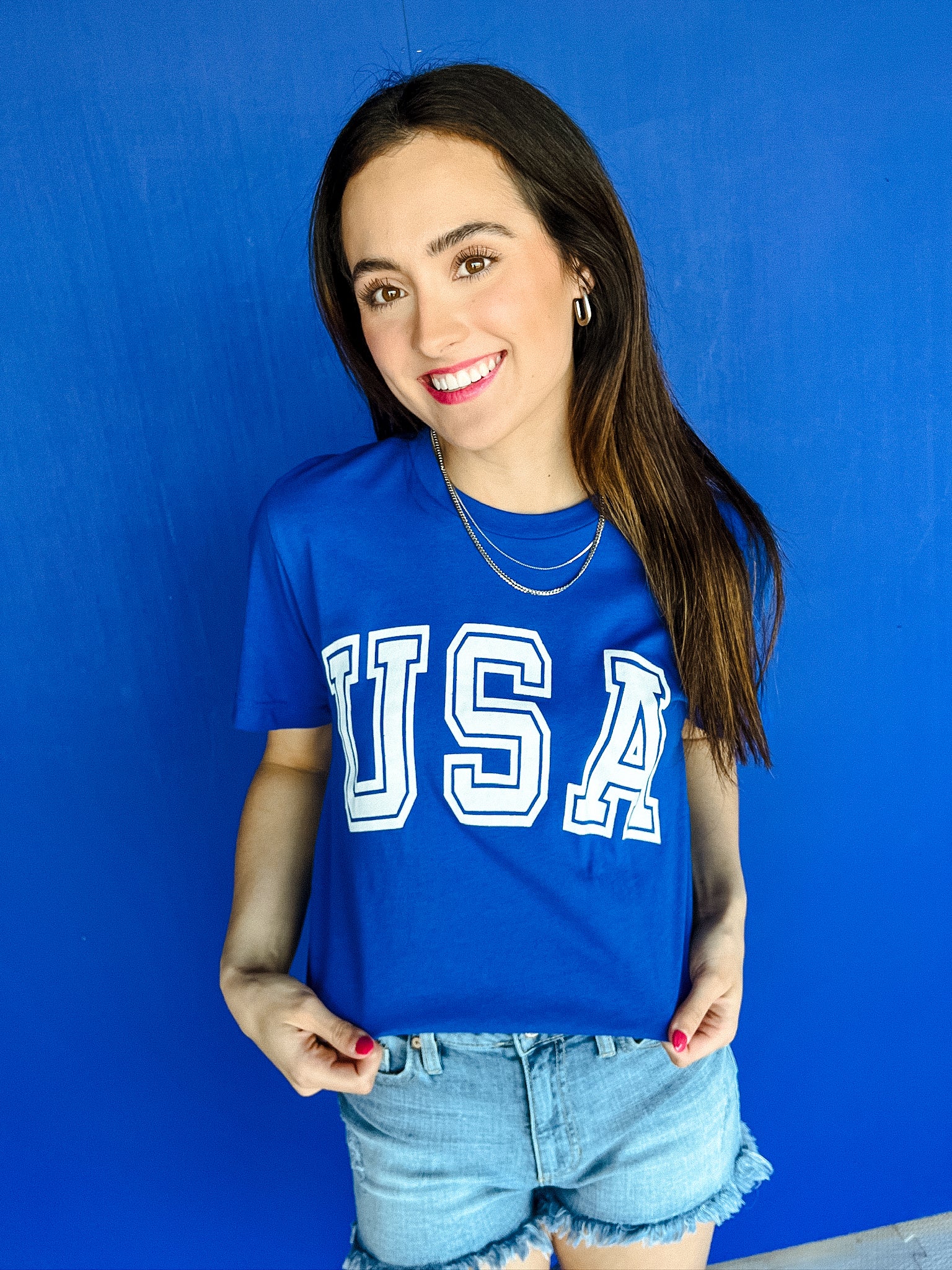 Color Me America Graphic Tee - Royal Blue