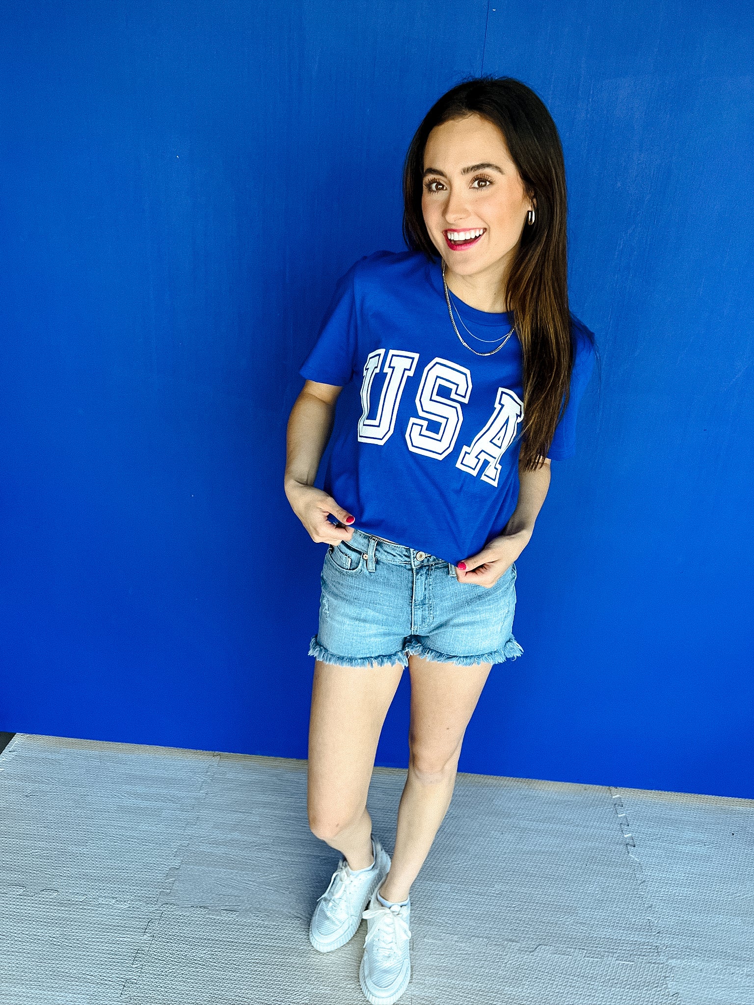 Color Me America Graphic Tee - Royal Blue