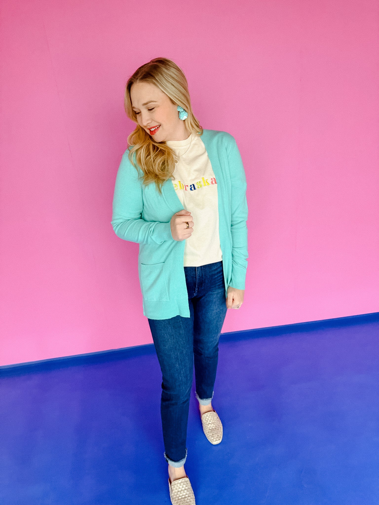 Cindy Cardigan - Aqua