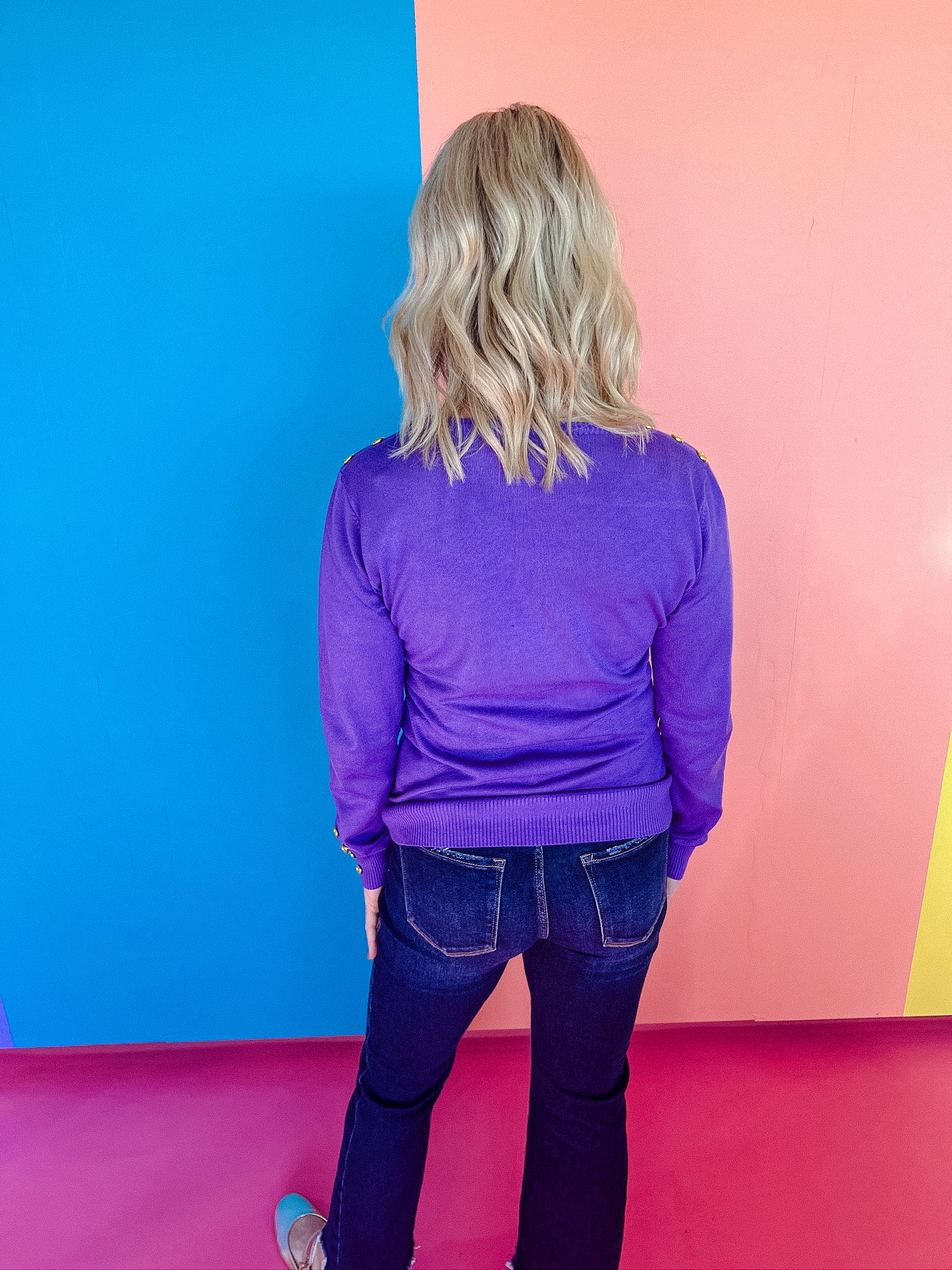 Maribel Embellished Sweater - Violet