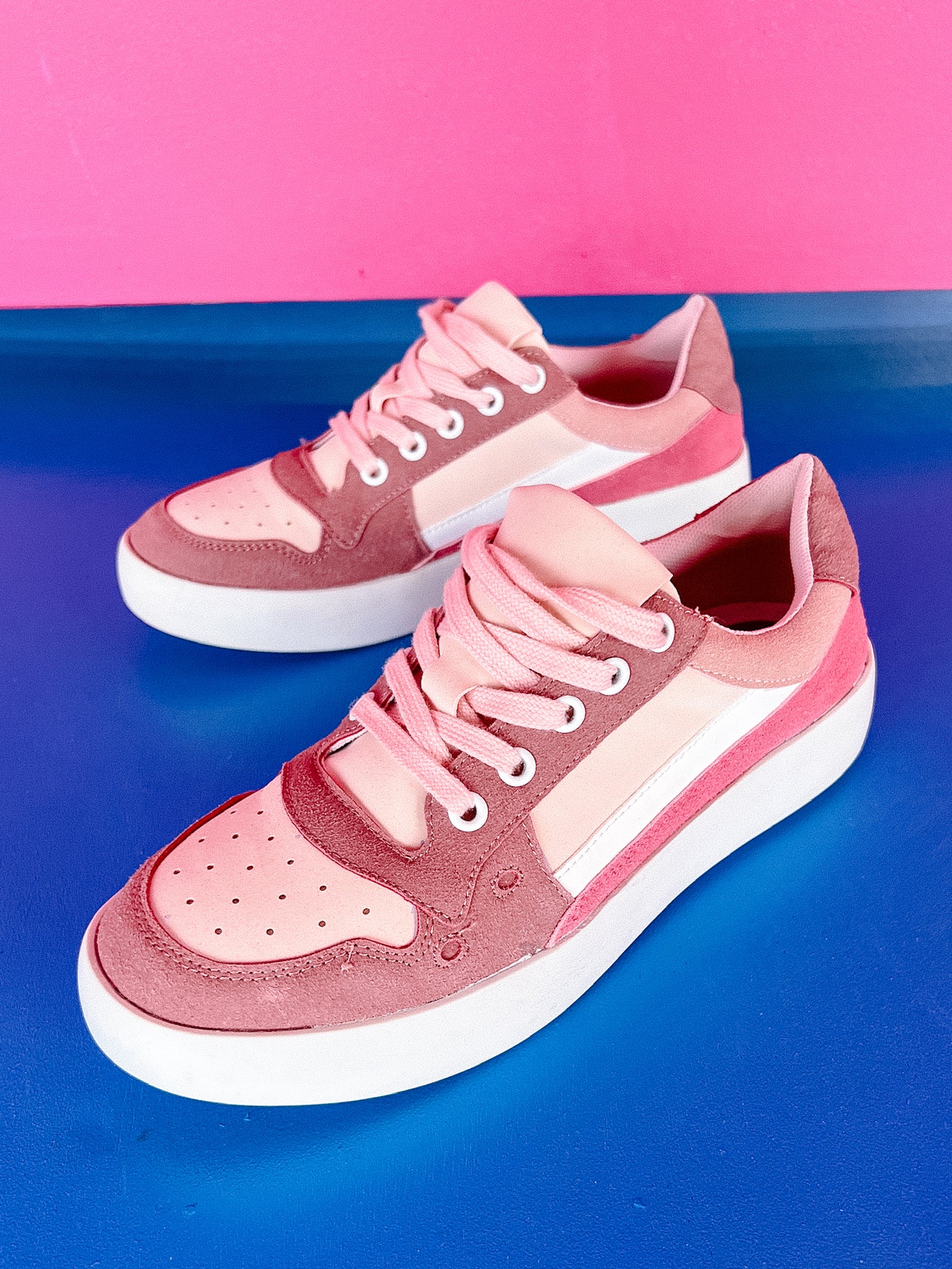 Carissa Sneakers - Rose Madder + Blush + Pastel Rose