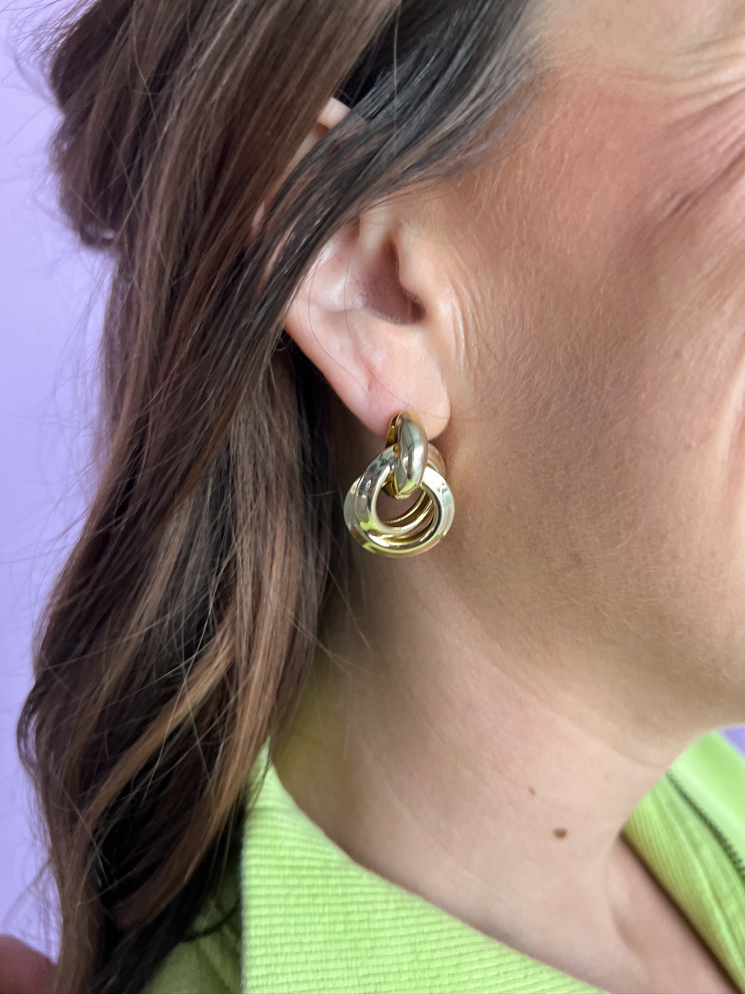 [Treasure Jewels] Carrie Loop Earrings - Gold