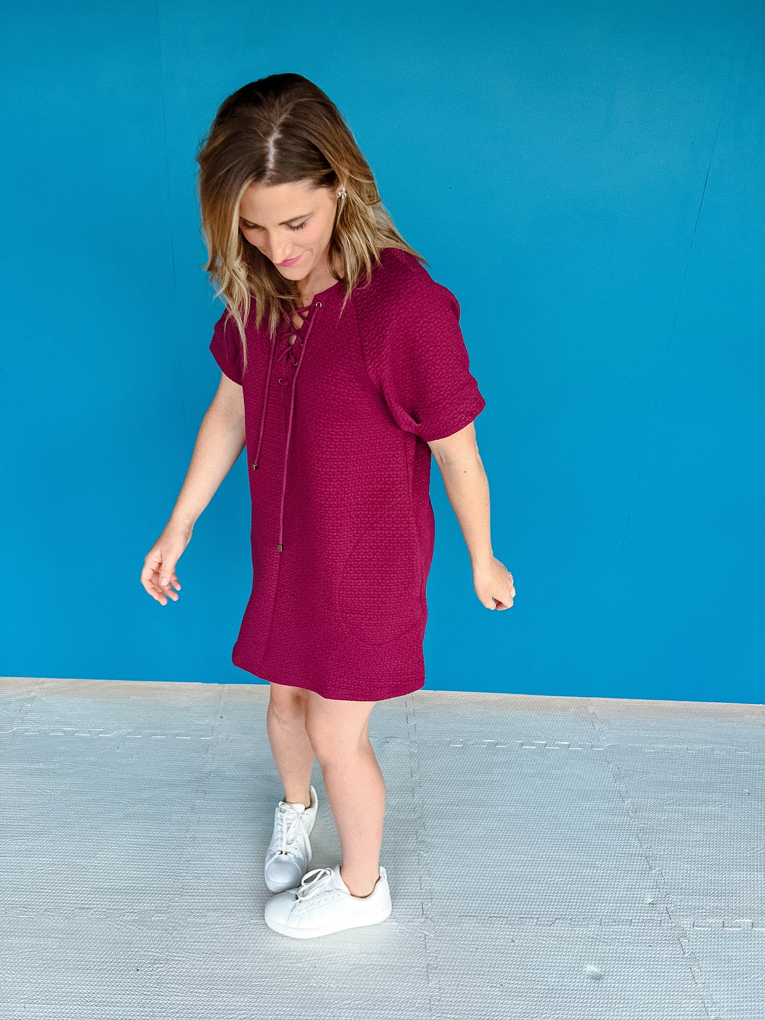 Addy Shift Dress - Plum