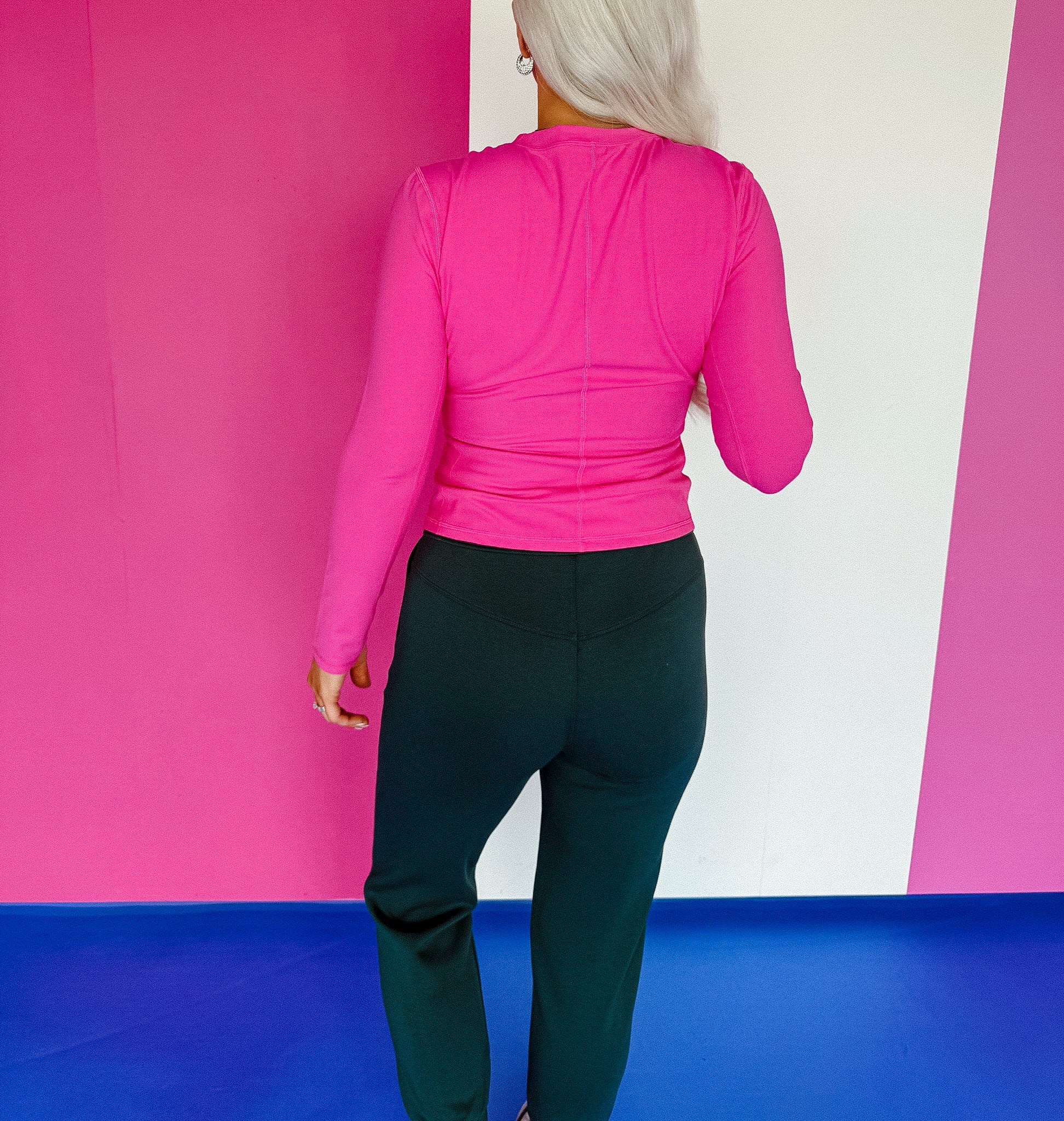 Jeralee Long Sleeve Performance Top - Bright Cool Pink