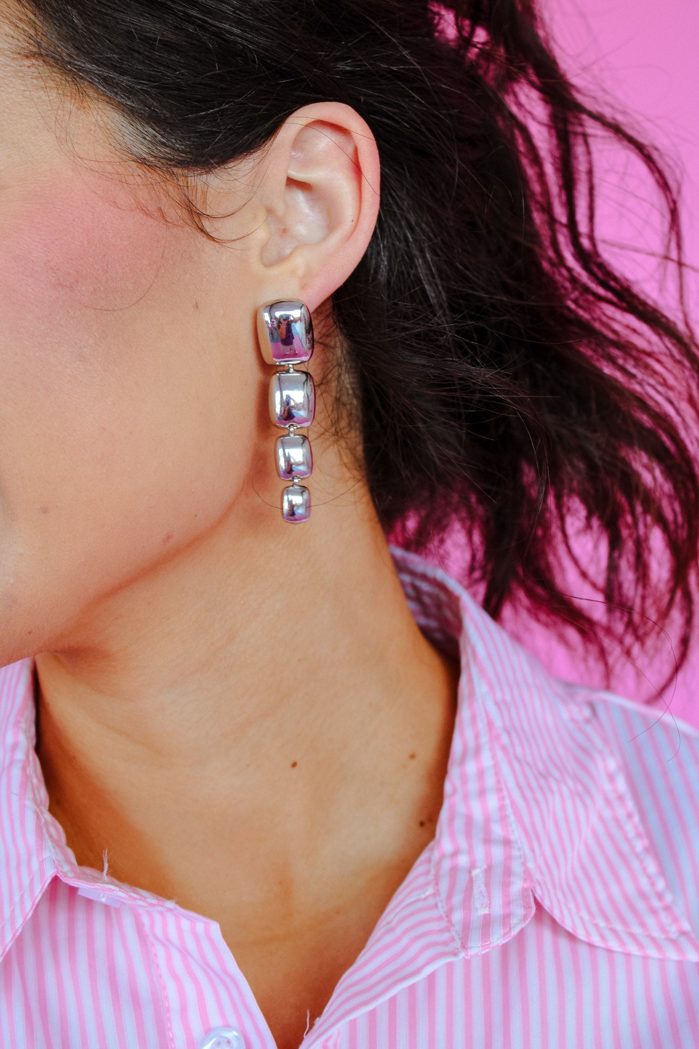 [Treasure Jewels] Majestic Drops Earrings - Silver