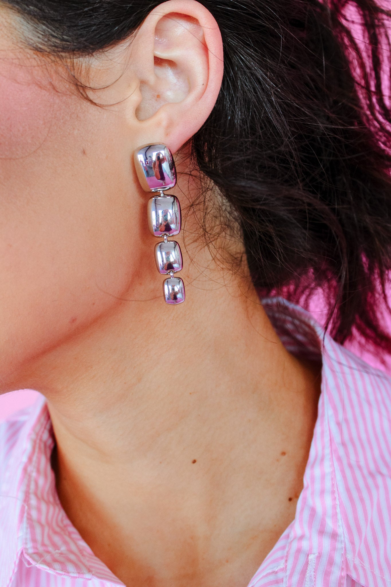 [Treasure Jewels] Majestic Drops Earrings - Silver