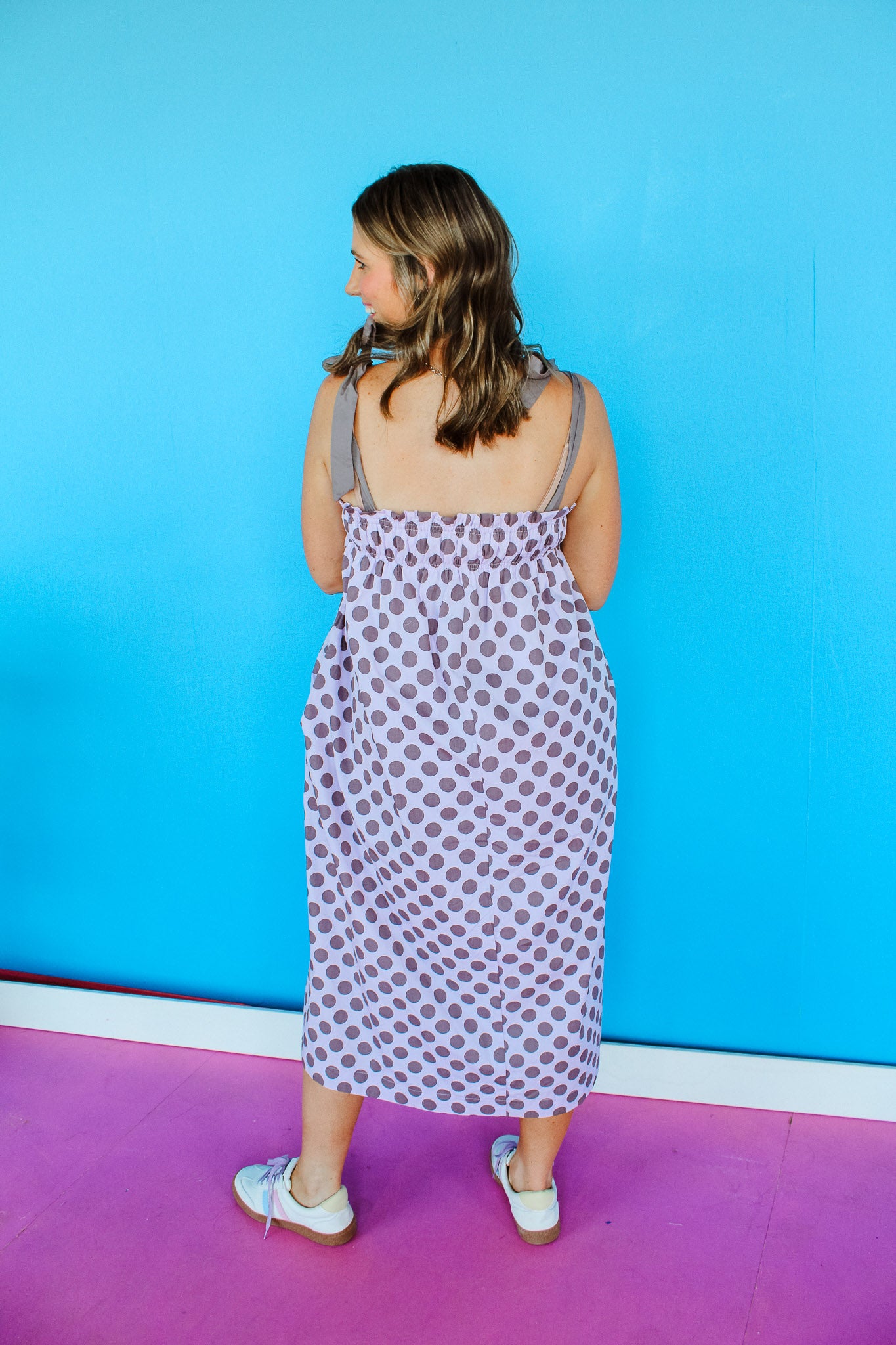Varley Polka Dot Midi Dress