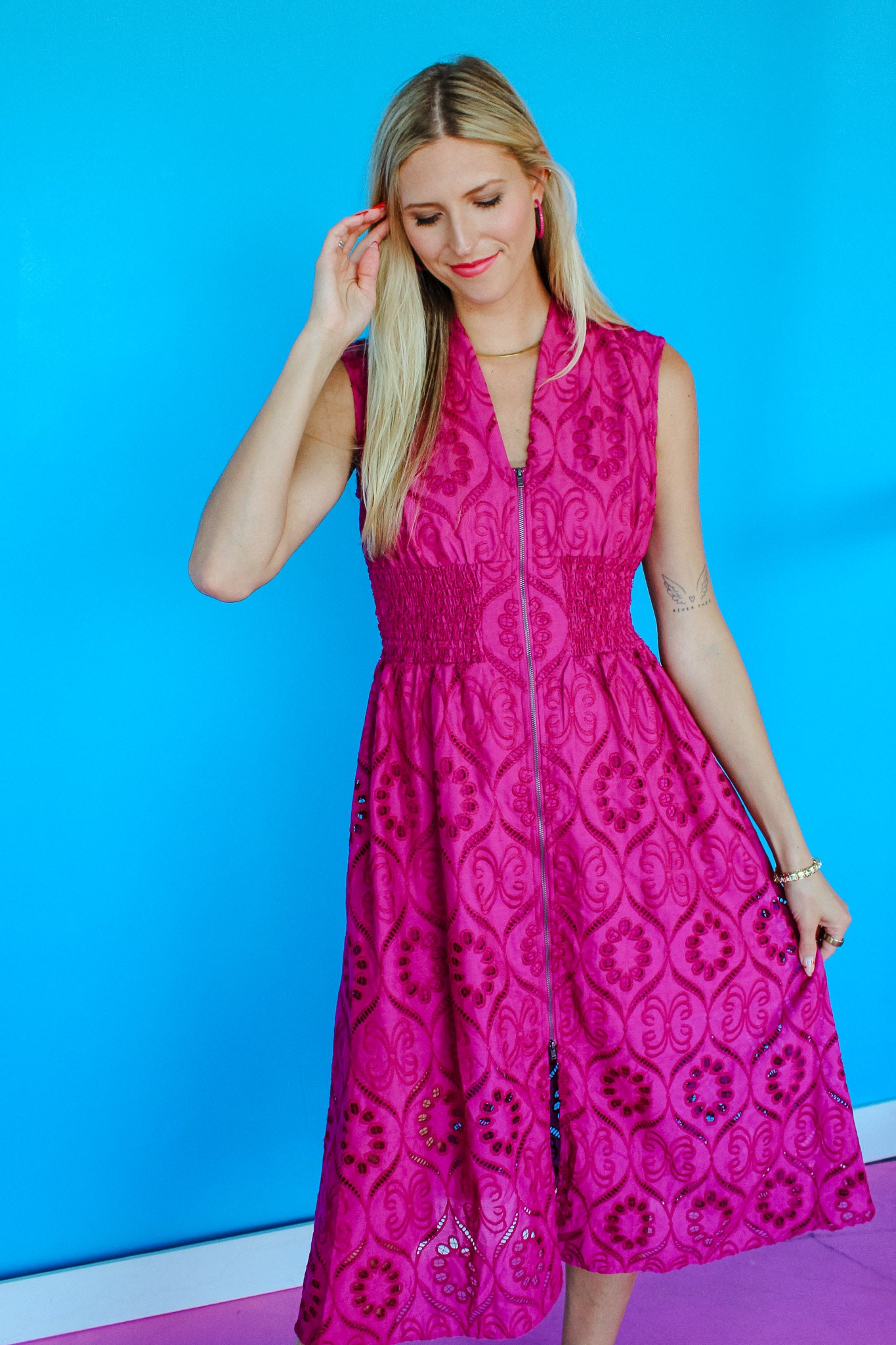 Luna Midi Dress - Deep Orchid