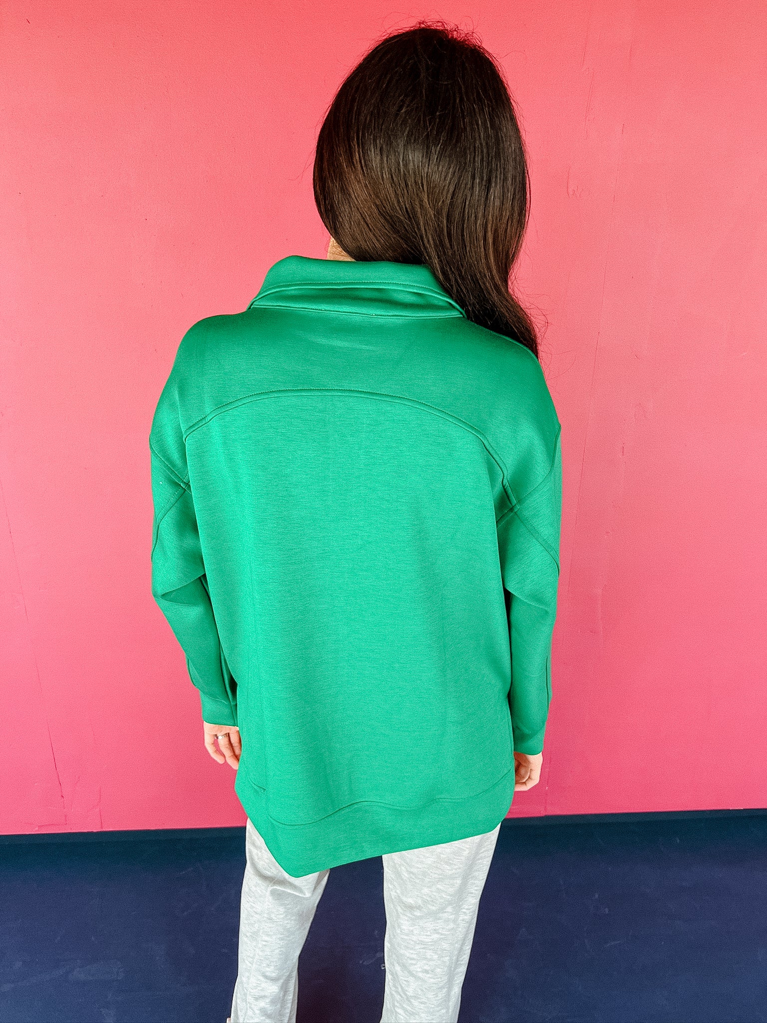 [Ellevate Basics] Adela Tunic Pullover - Emerald