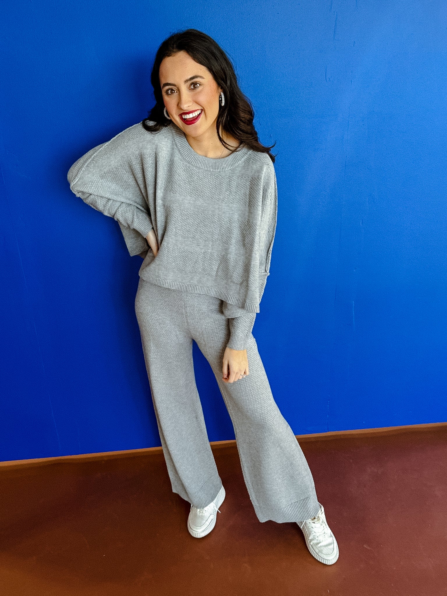 Jessica Sweater and Pant Set - Dove Grey