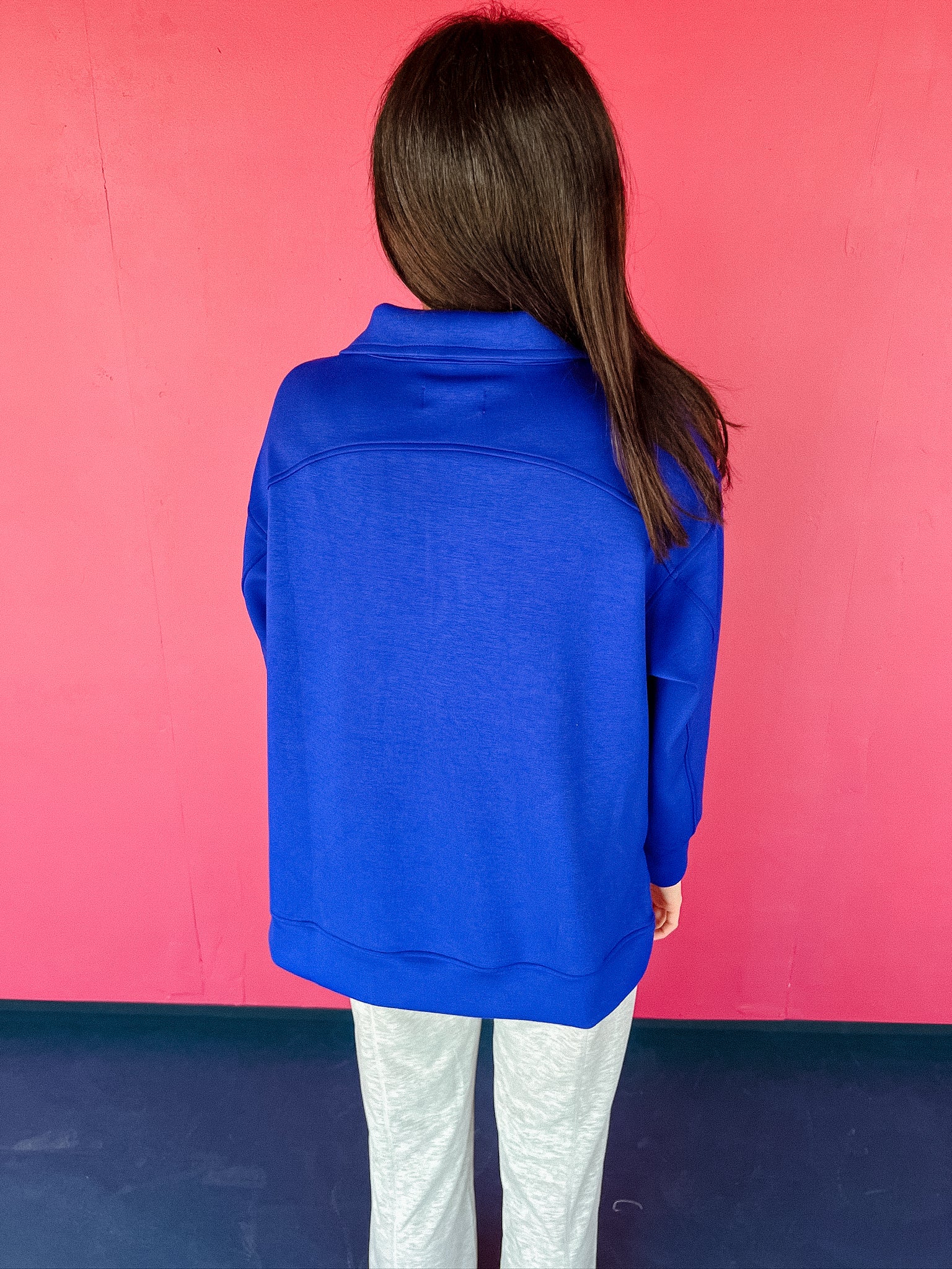 [Ellevate Basics] Adela Tunic Pullover - Royal Blue