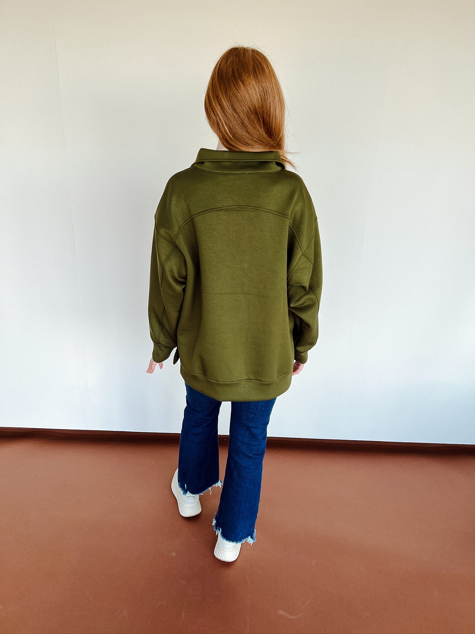 [Ellevate Basics] Adela Tunic Pullover - Olive