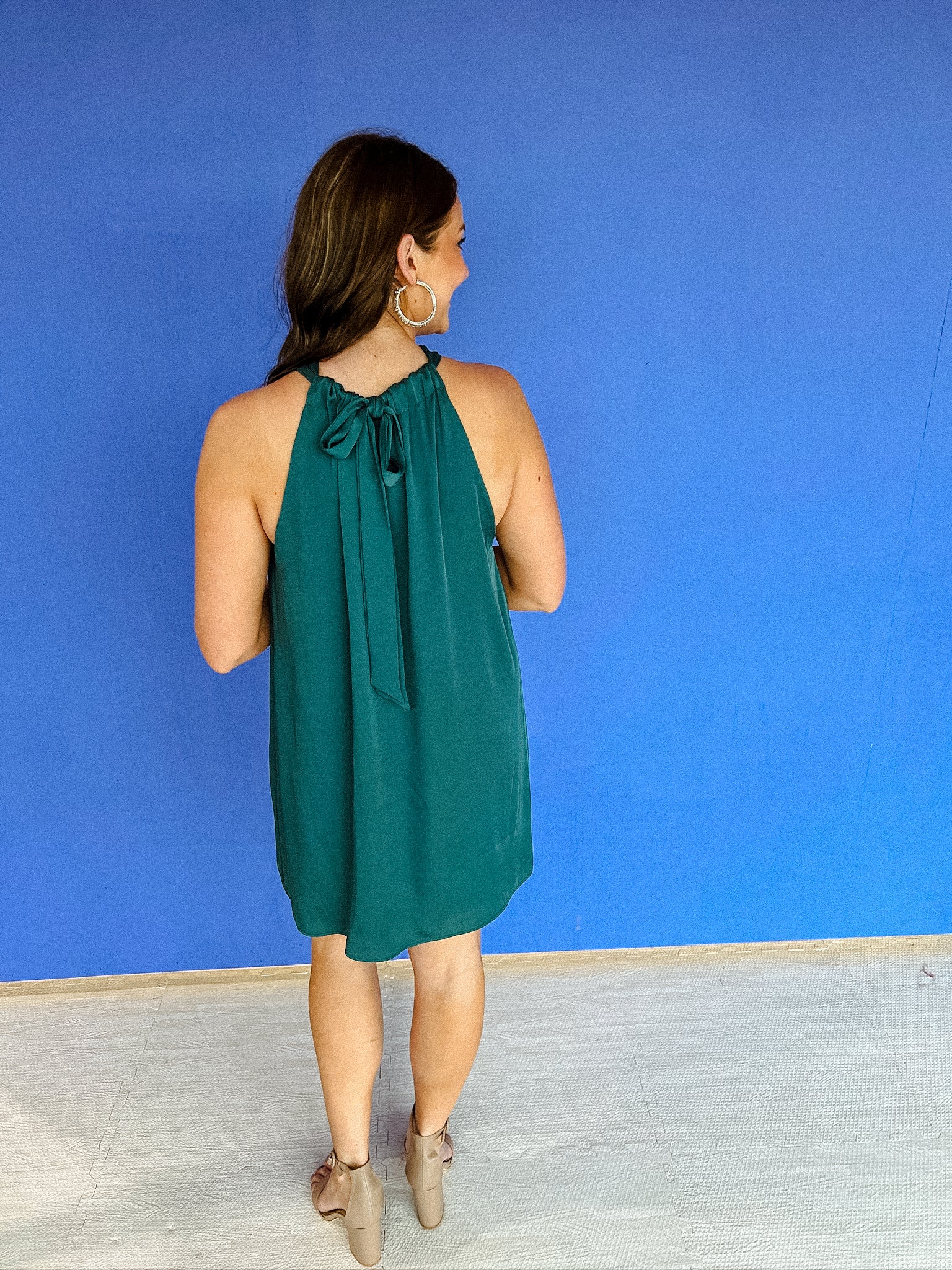 Genesis Halter Shift Dress - Summer Muted Green