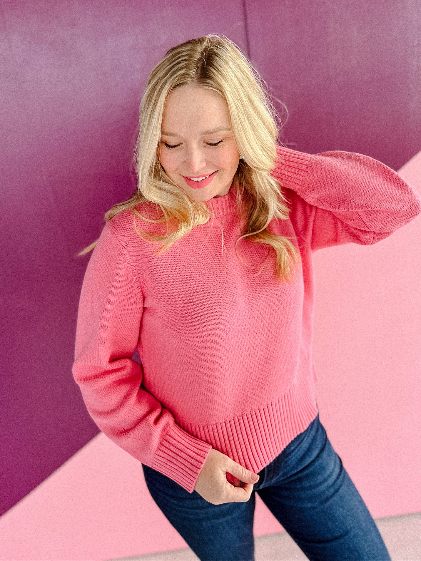 Alice Relaxed Fit Sweater - Soft Flamingo