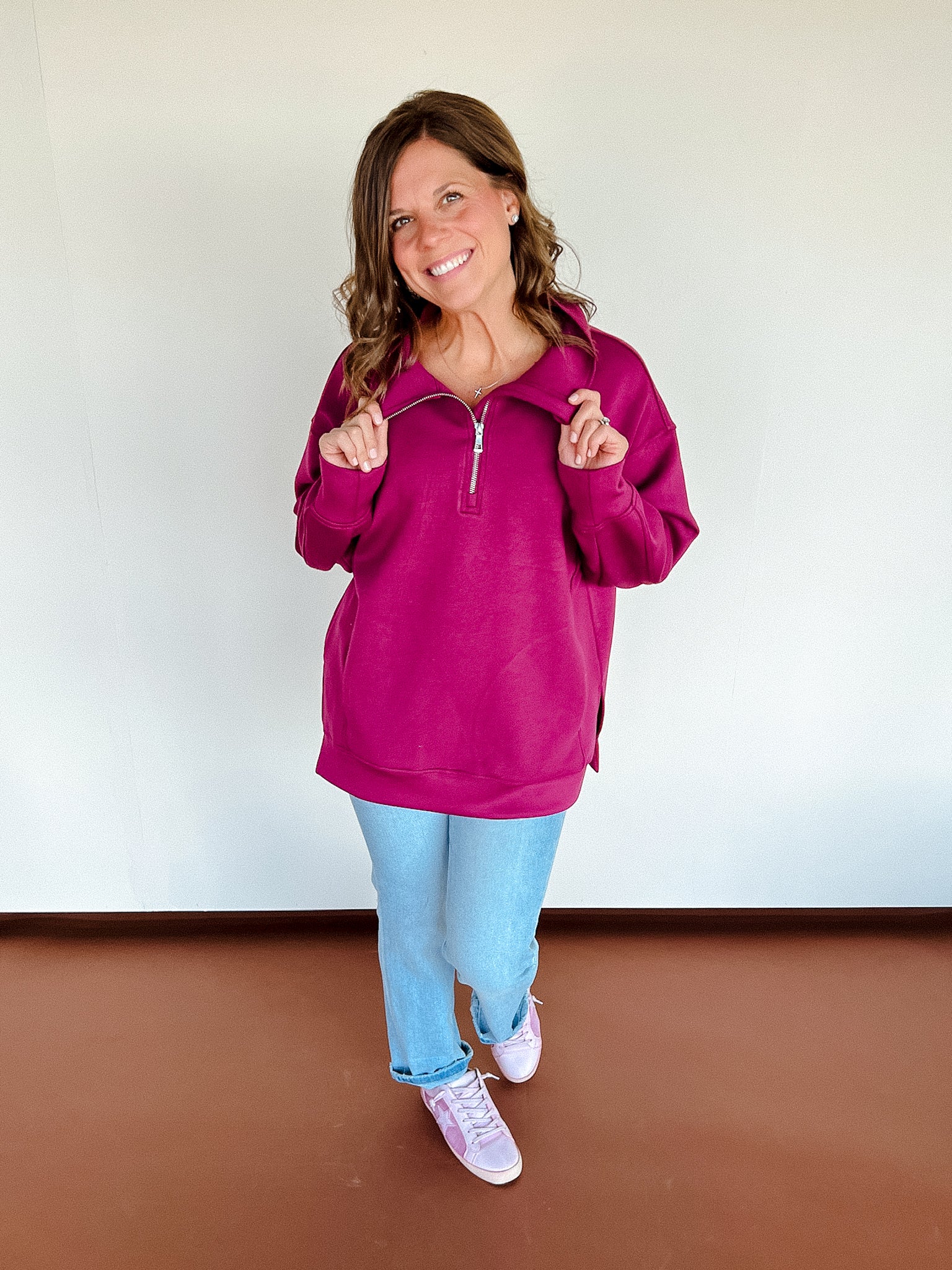 [Ellevate Basics] Adela Tunic Pullover - Plum