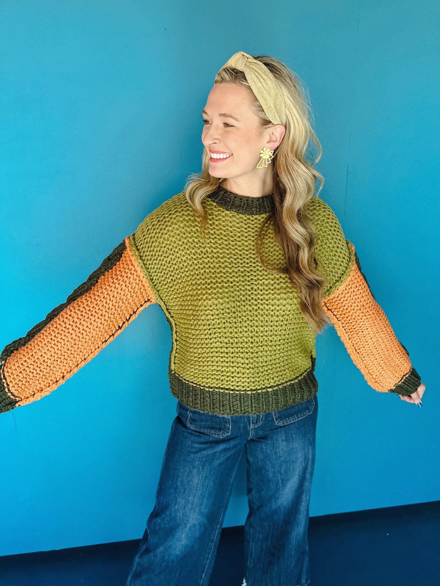 Good Intentions Chunky Knit Sweater - Olive