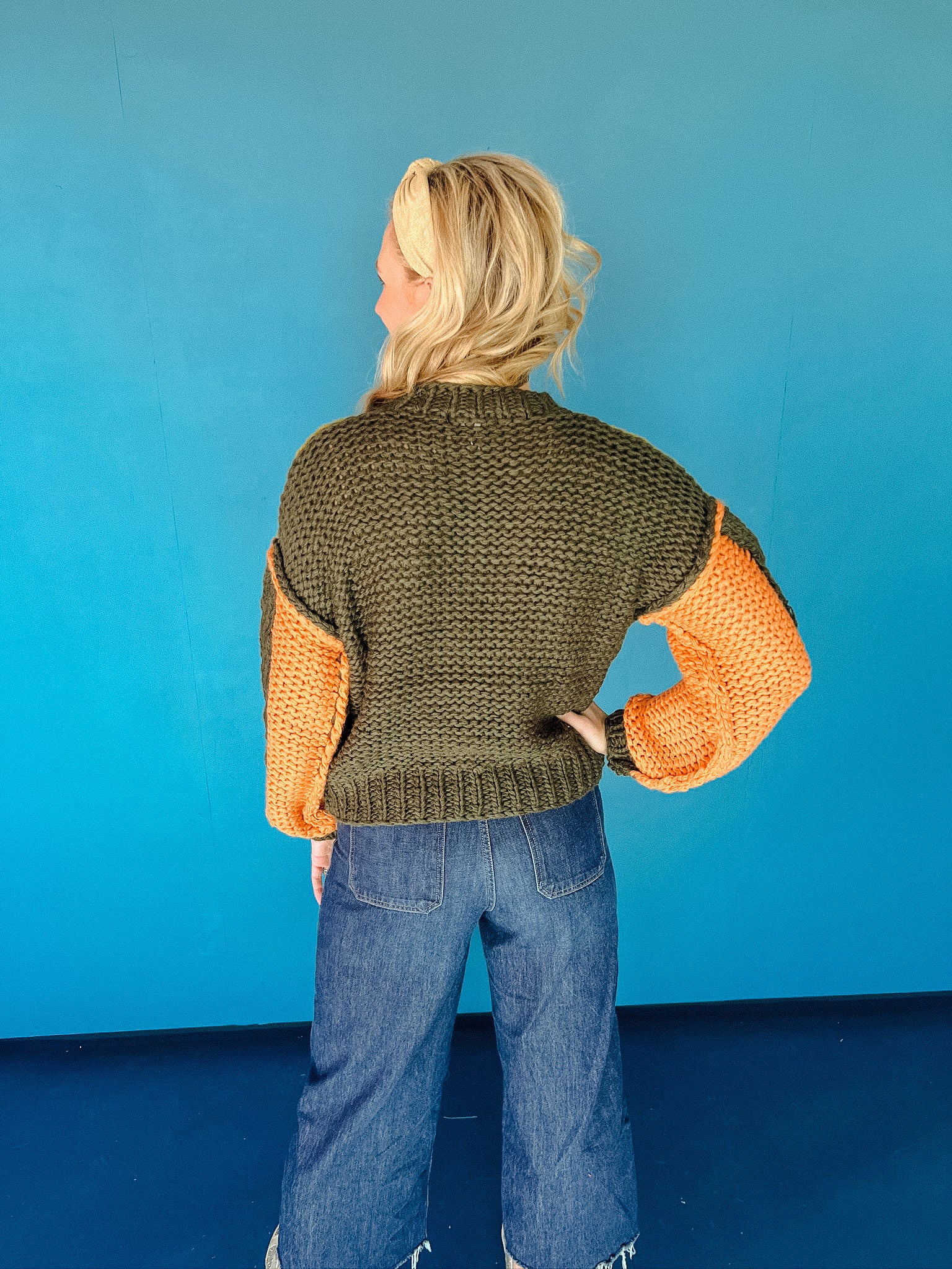 Good Intentions Chunky Knit Sweater - Olive